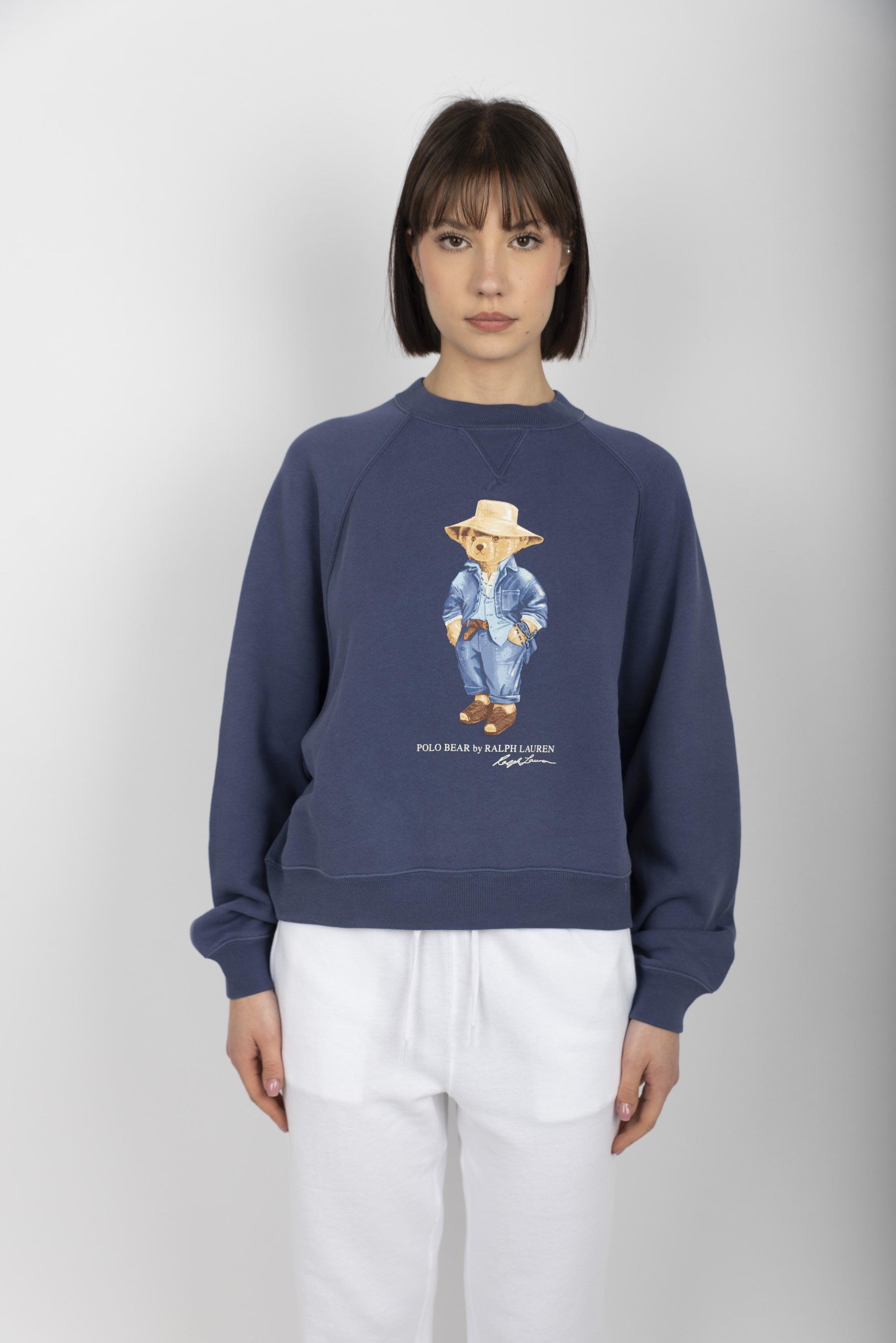 Felpa Polo Bear oversize a girocollo cobalto scuro 211959106 001 POLO RALPH LAUREN