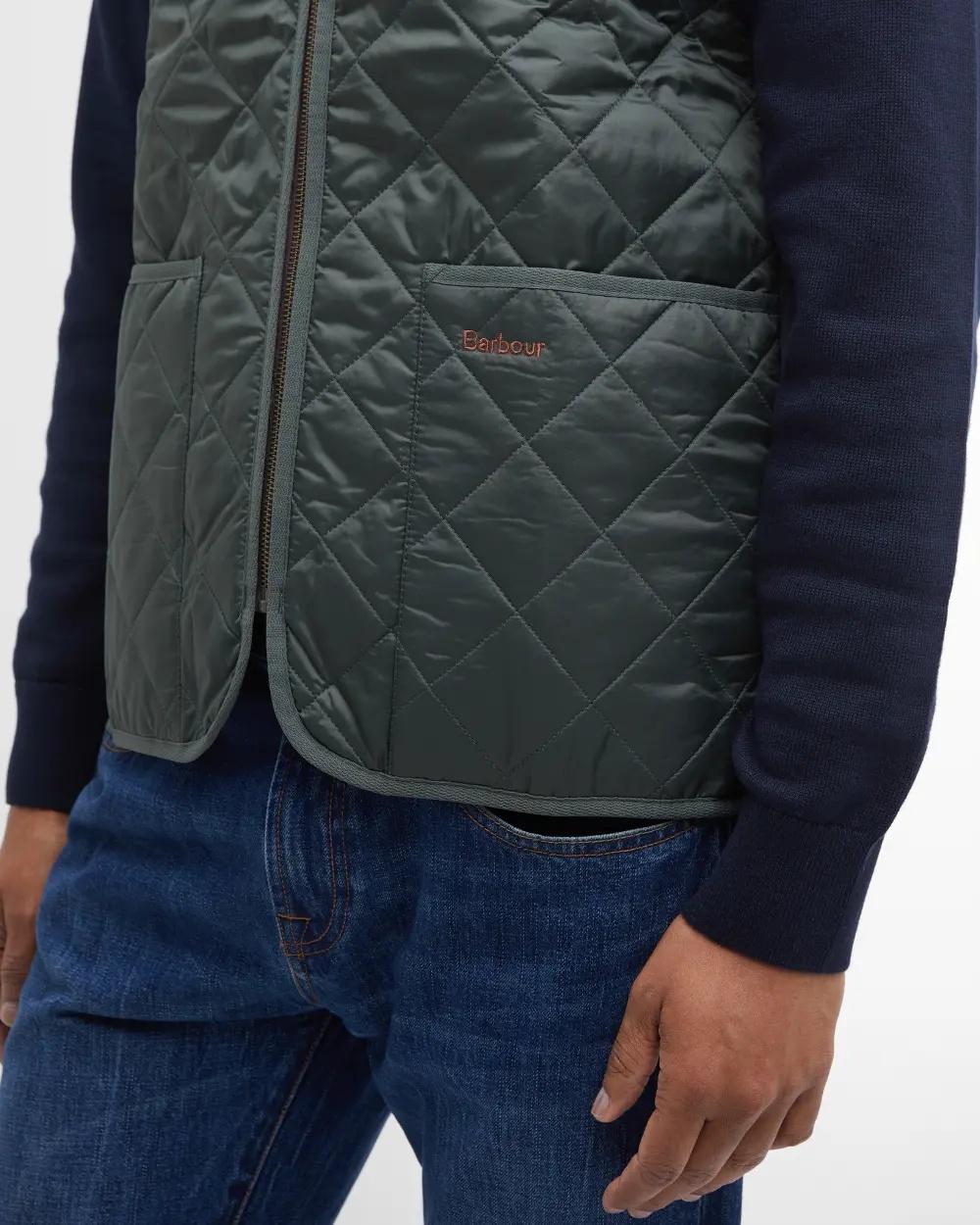 Gilet trapuntato/fodera con zip MLI0001 GN92 BARBOUR