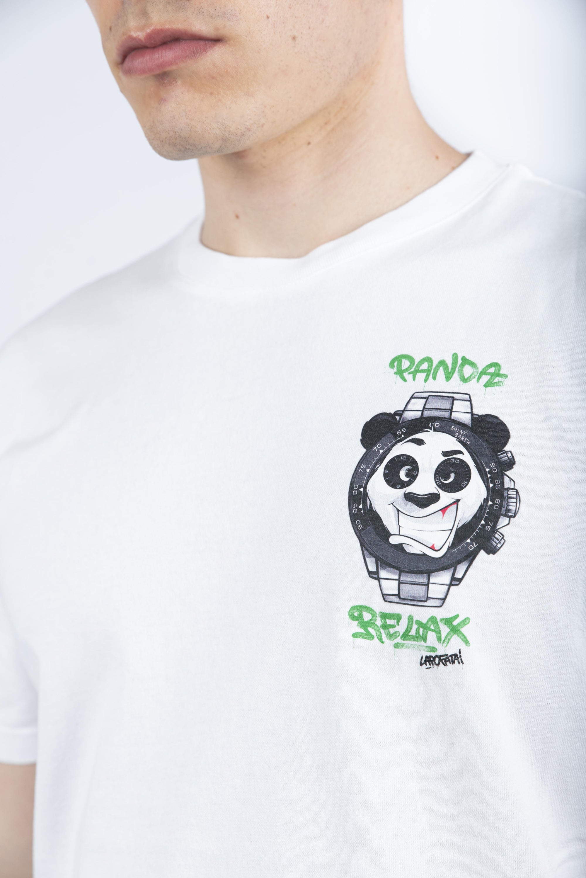 T-shirt Man in cotone con ricamo Special Edition TSHM001 02953H MC2 SAINT BARTH