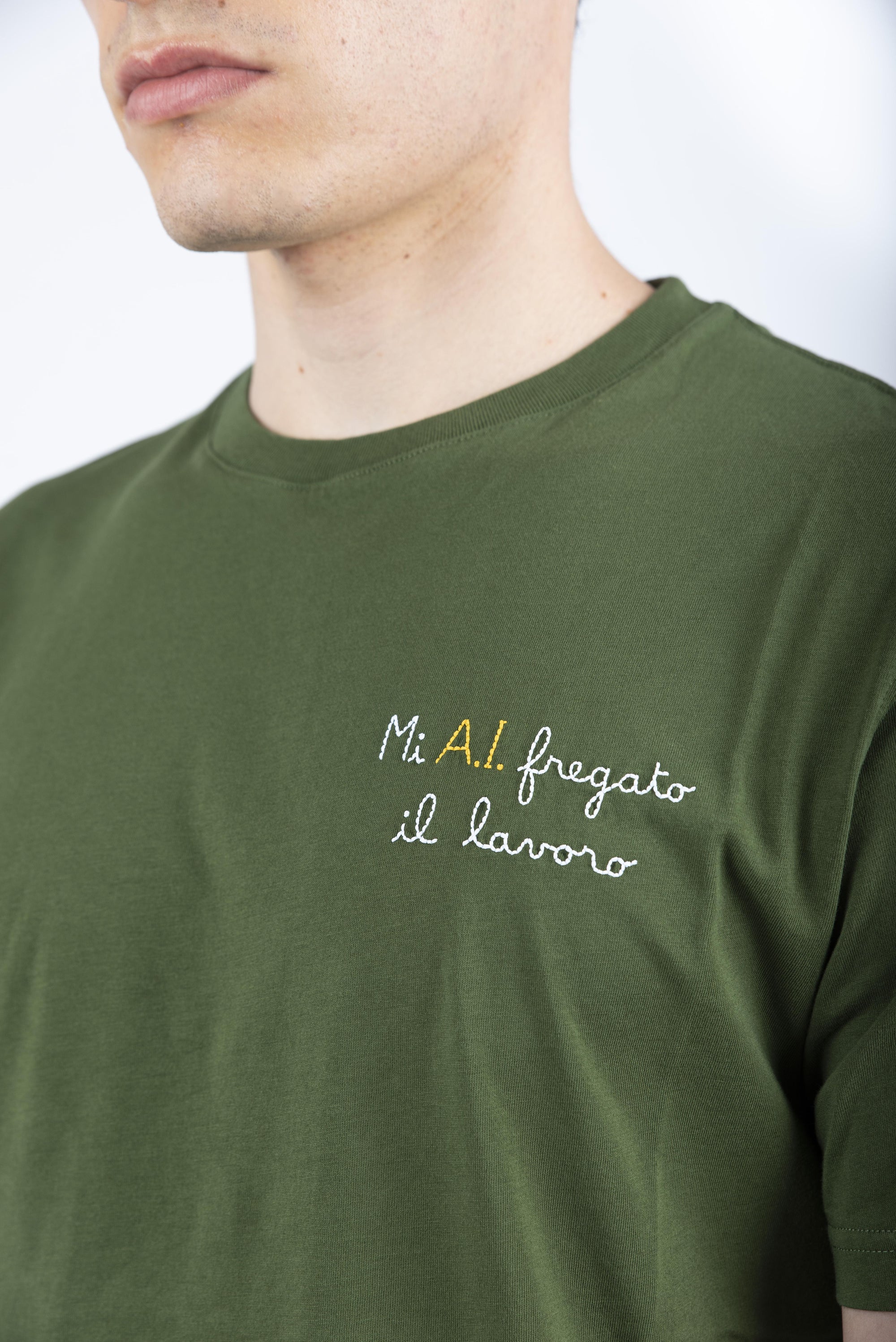 T-shirt Portofino in jersey di cotone Classic Fit con ricamo POT0001 05259H MC2 SAINT BARTH