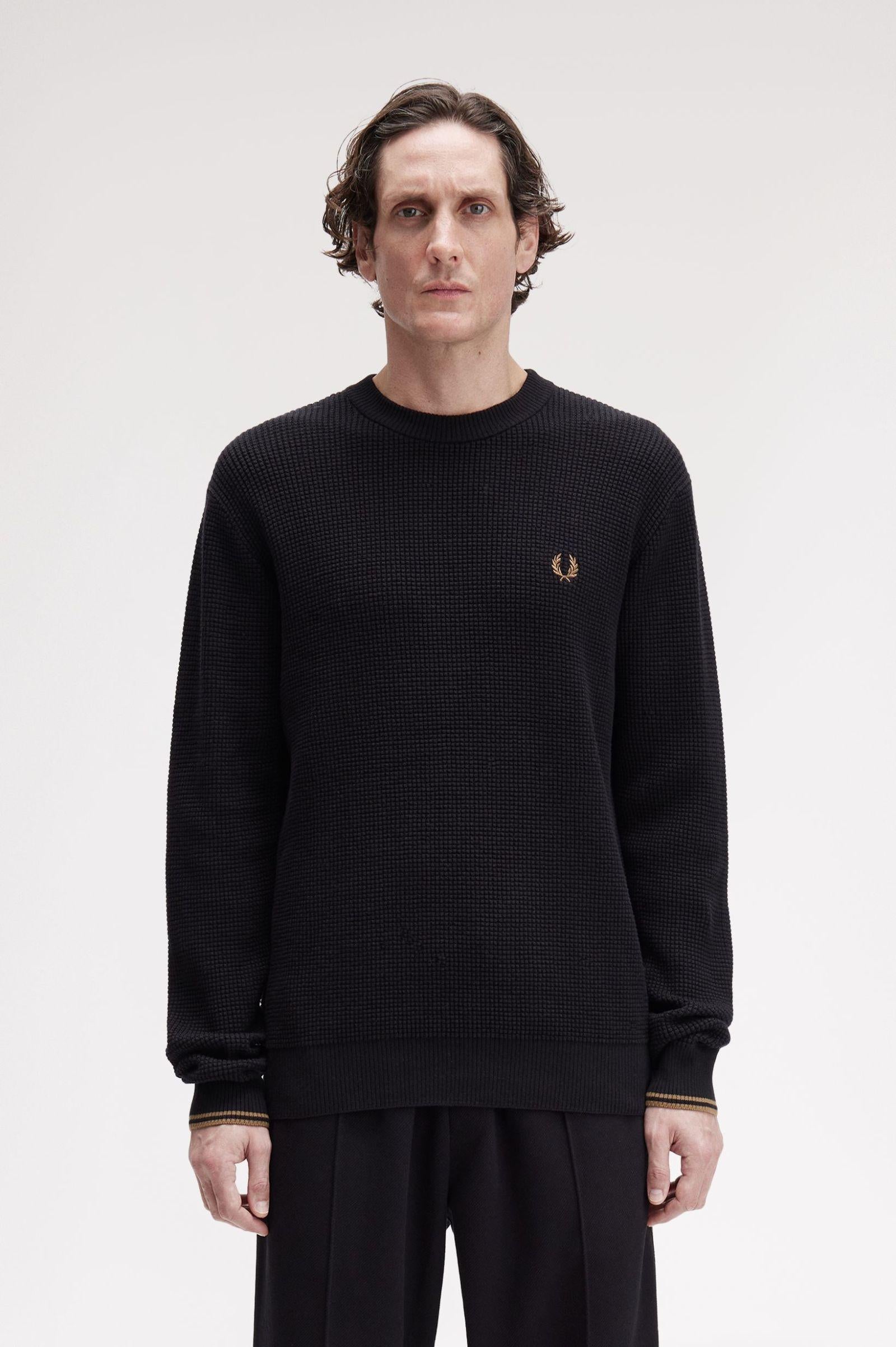 Maglione Con Lavorazione Goffrata K650755 102 FRED PERRY