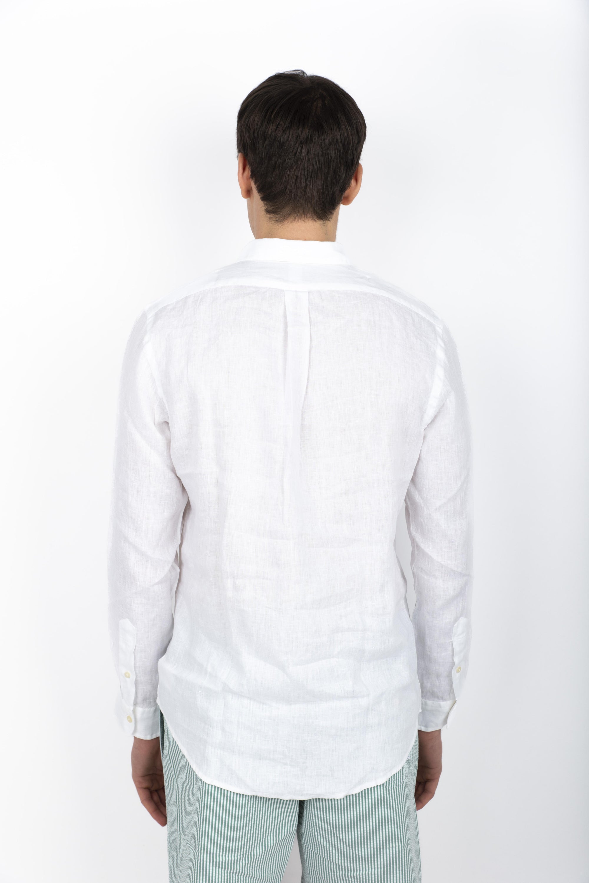 Camicia in lino Slim Fit bianco ceramica 710966295 003 POLO RALPH LAUREN