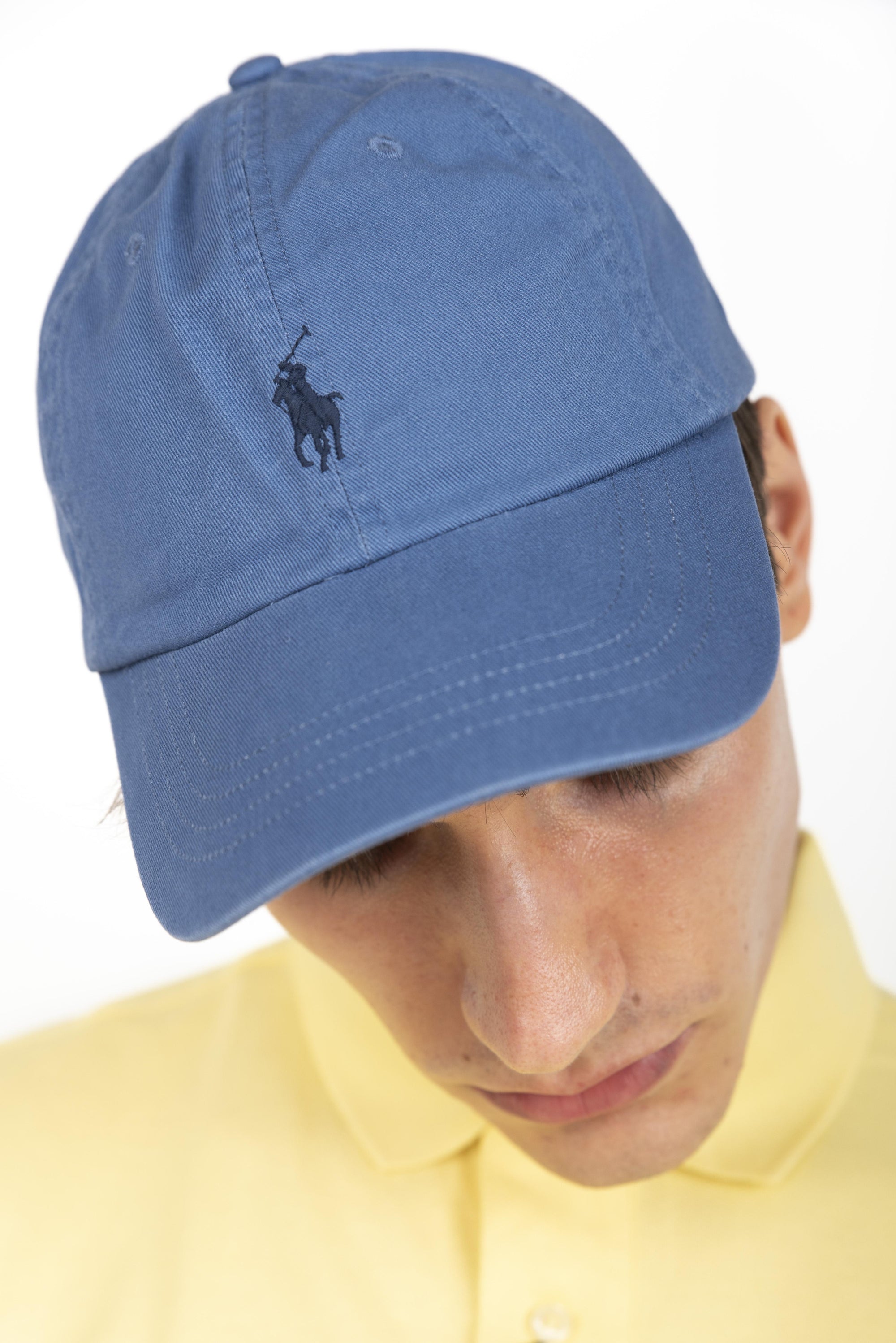 Cappellino in chino di cotone blu 710667709 148 POLO RALPH LAUREN