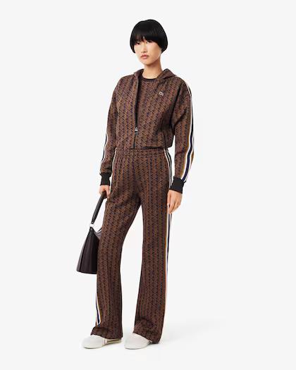 Pantaloni della tuta svasati con monogramma viola/marrone XF9313 9I4 LACOSTE