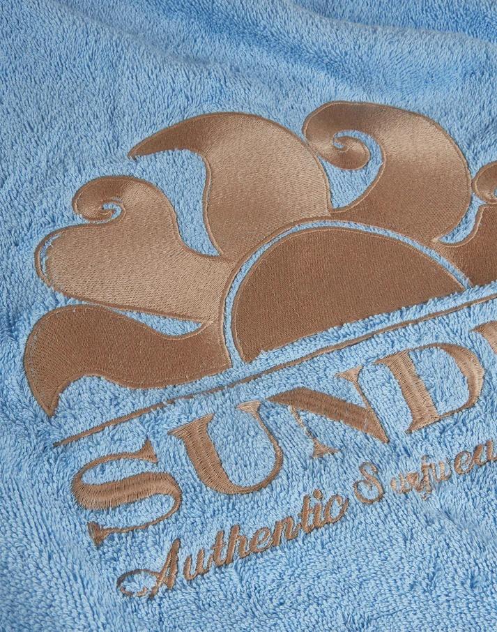 Club telo mare in spugna con logo ricamato trunkfish AM382ATC1000 97001 SUNDEK