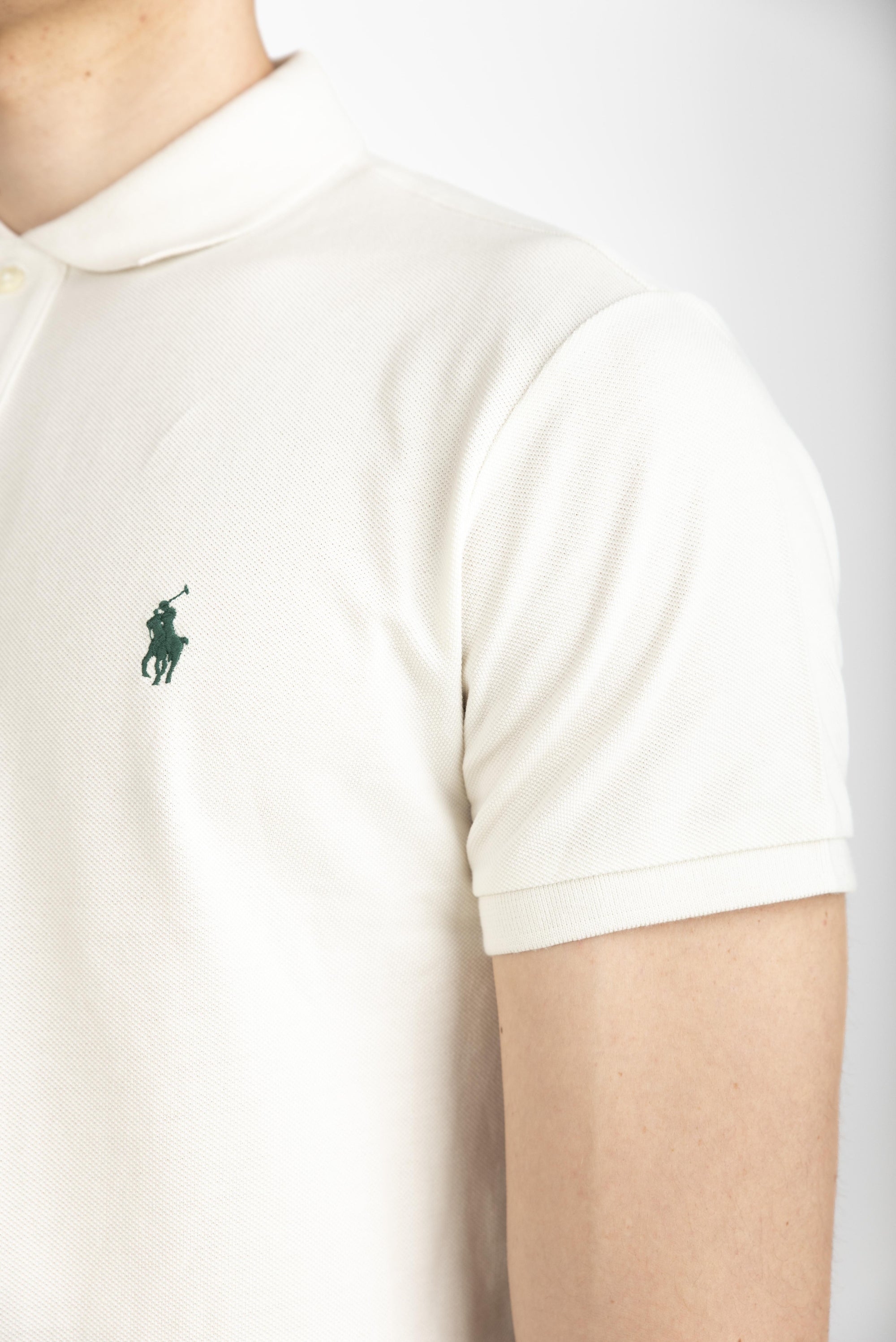 Polo crema in piqué Slim Fit 710680784 426 POLO RALPH LAUREN