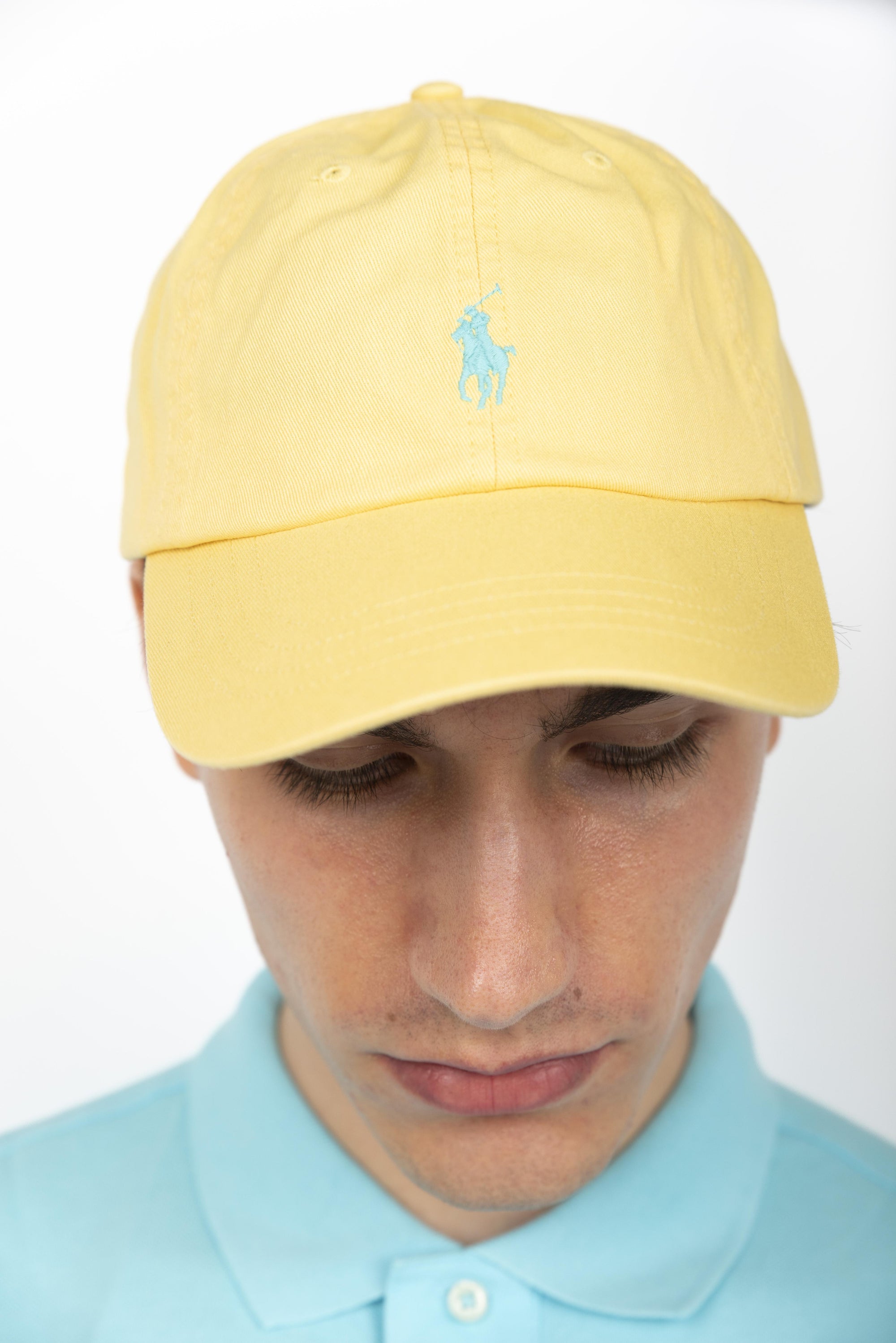 Cappellino in chino di cotone giallo 710667709 043 POLO RALPH LAUREN