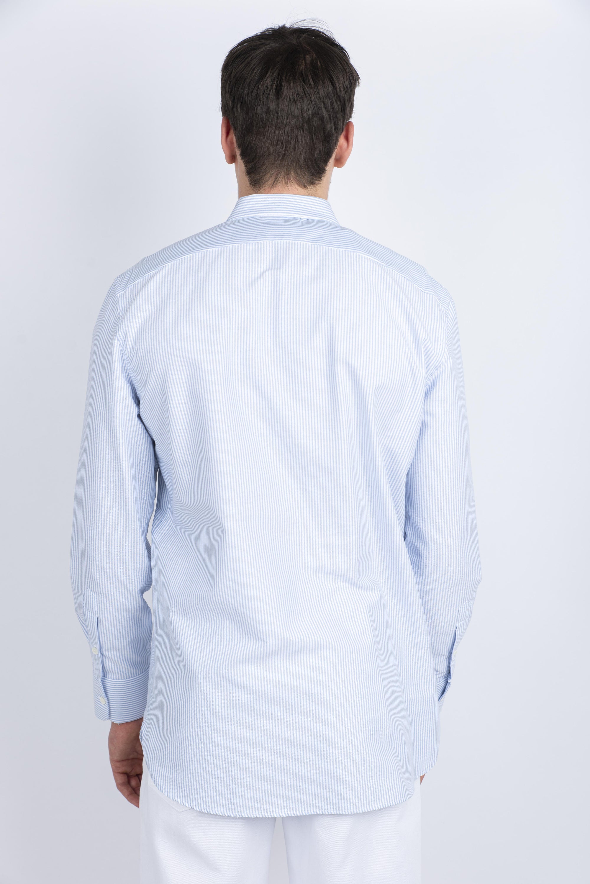 Camicia a righe con ricamo Amaranto Uomo B6D0064 DFBASTONCINO AMARANTO