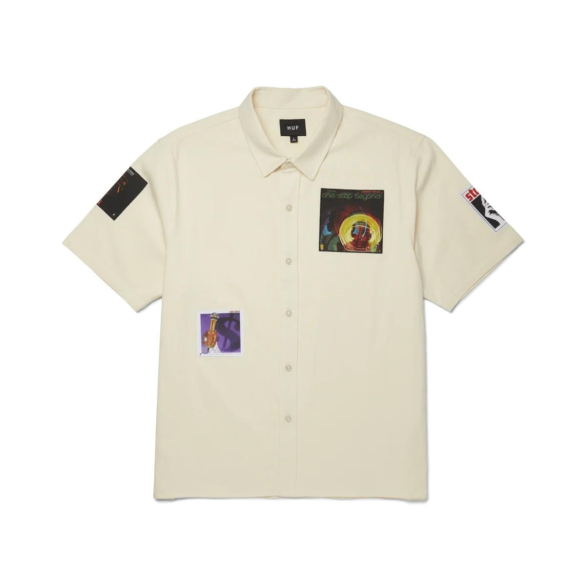 HUF x Stax Patches Button Up BU00235 NATUR HUF