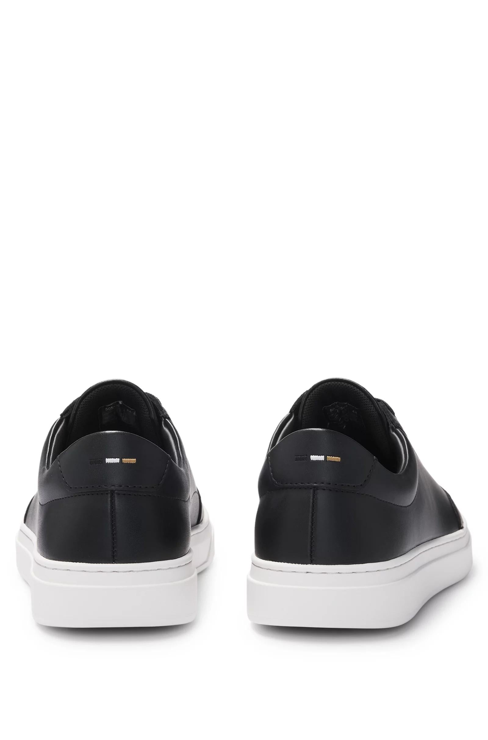 Sneakers in pelle rivestita con logo color oro 50536504 001 BOSS SHOES