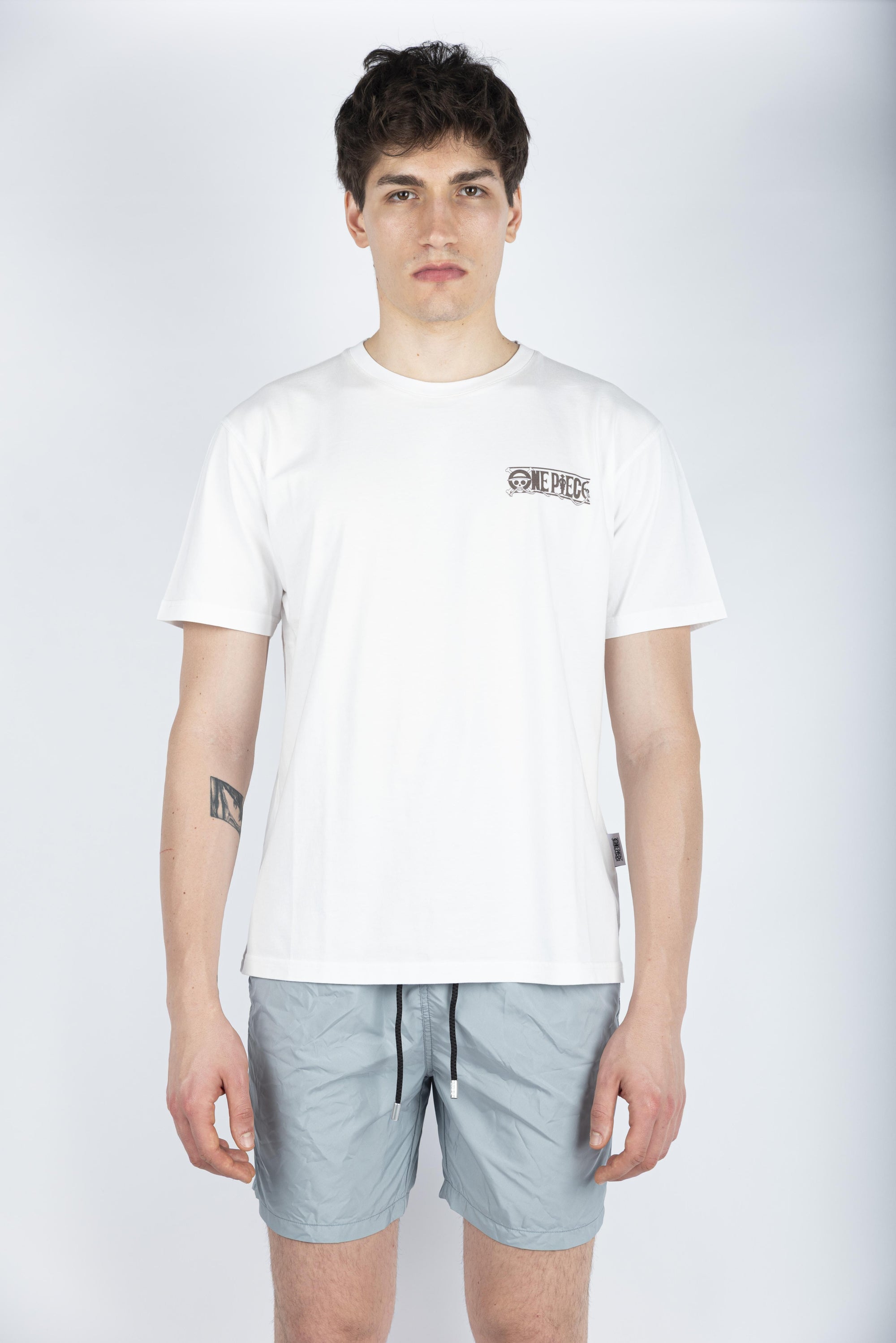 T-shirt in cotone con ricamo One Piece bianco Special Edition TSHM001 04481H MC2 SAINT BARTH