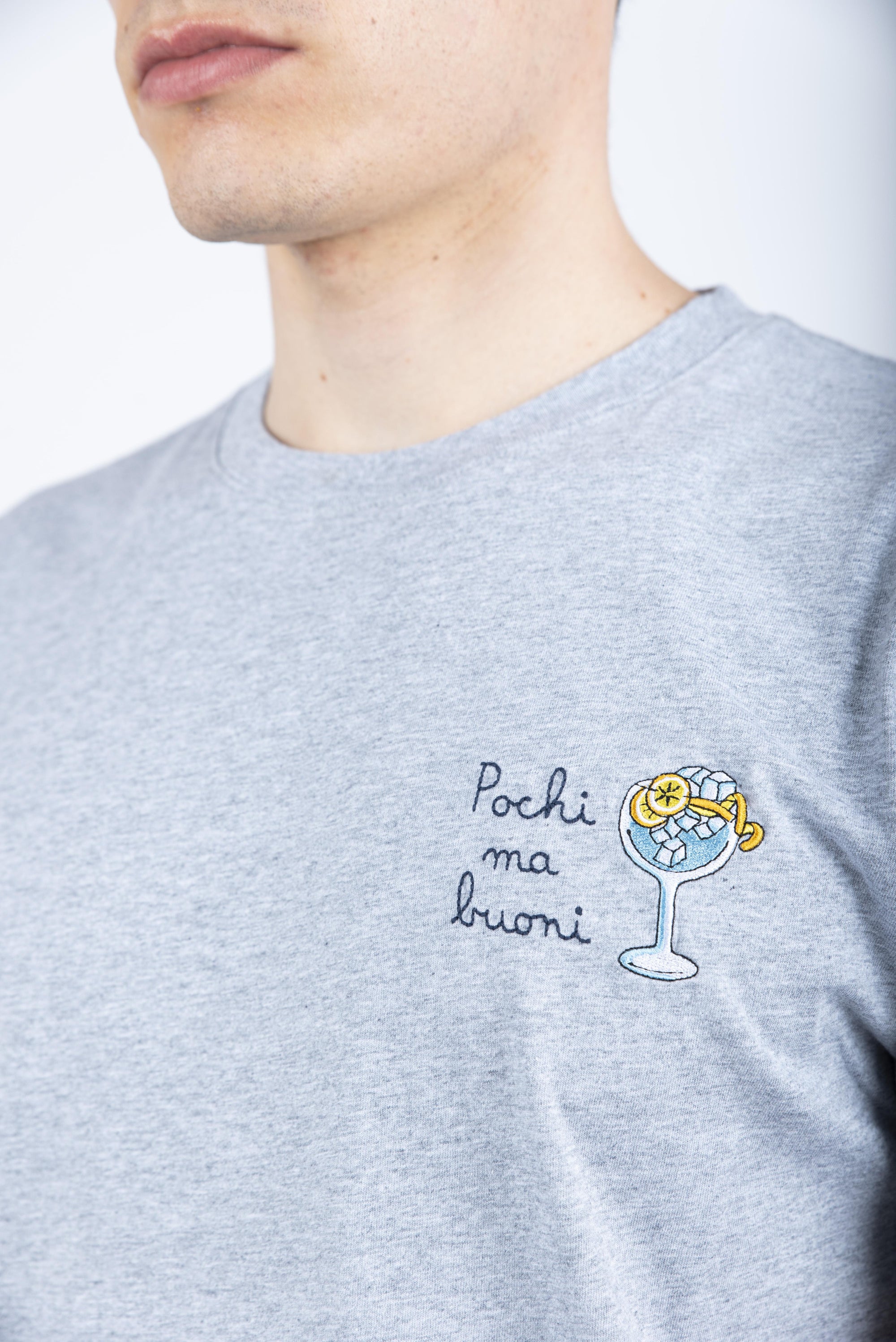 T-shirt Portofino in jersey di cotone Classic Fit con ricamo POT0001 05281H MC2 SAINT BARTH