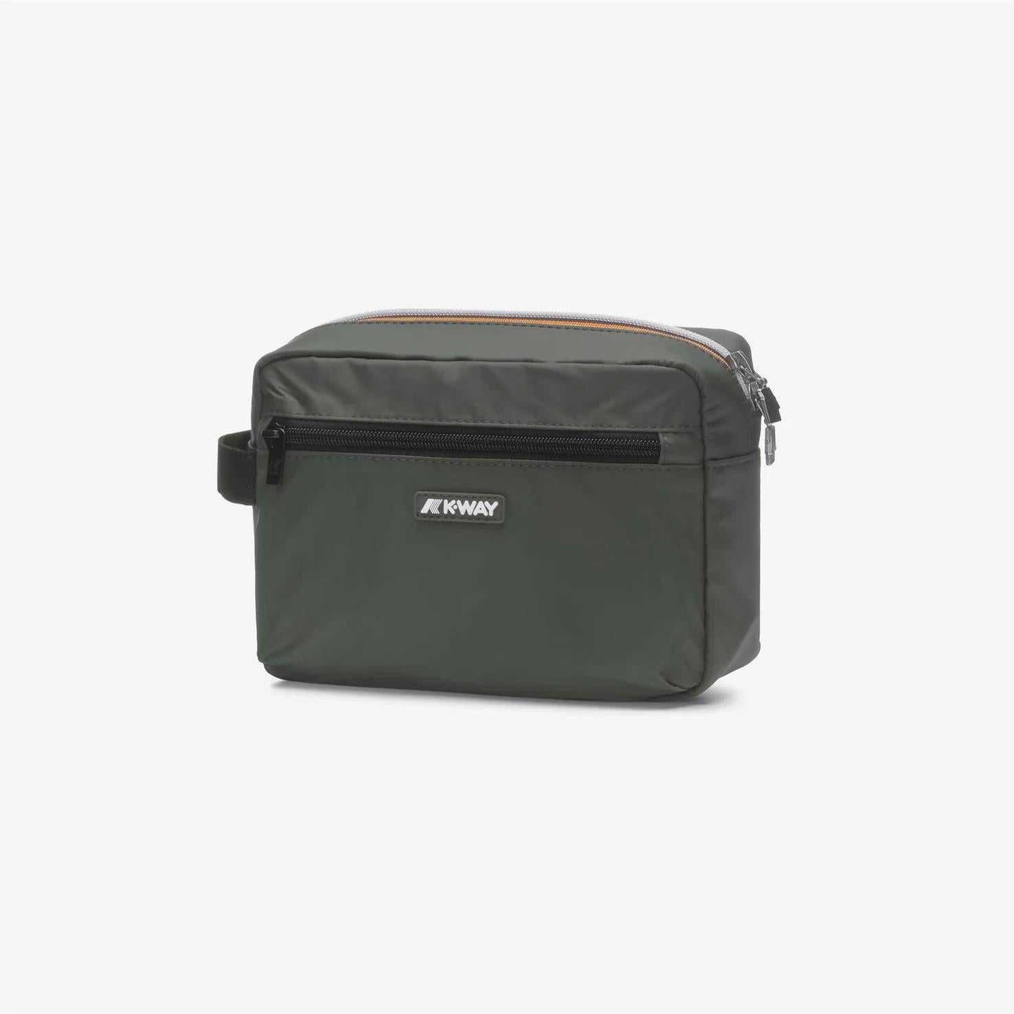 Beauty case da viaggio unisex verde militare con design impermeabile K4127TW WMR K-WAY ACCESSORIES