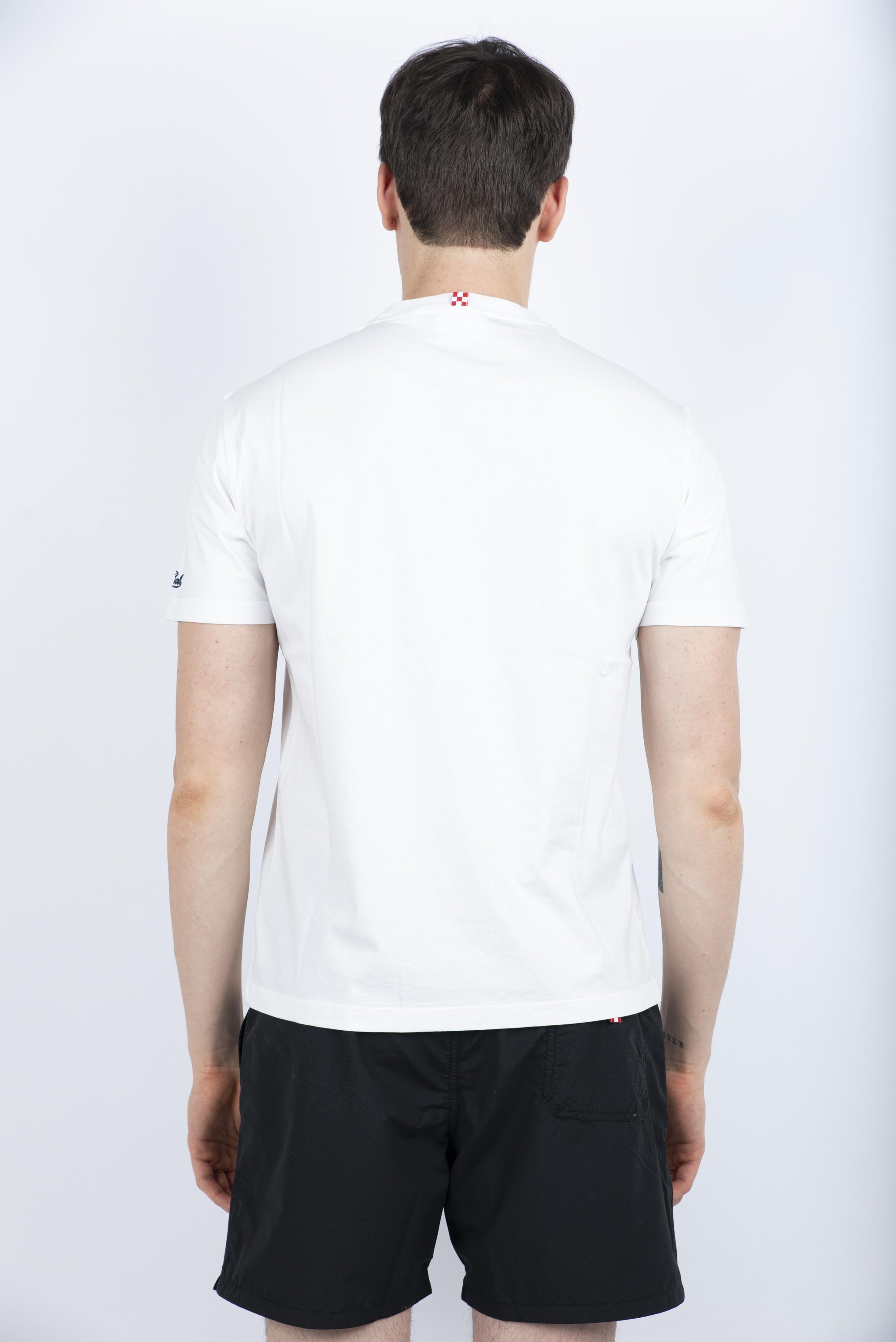 T-shirt Man in cotone con ricamo Special Edition TSHM001 05645H MC2 SAINT BARTH