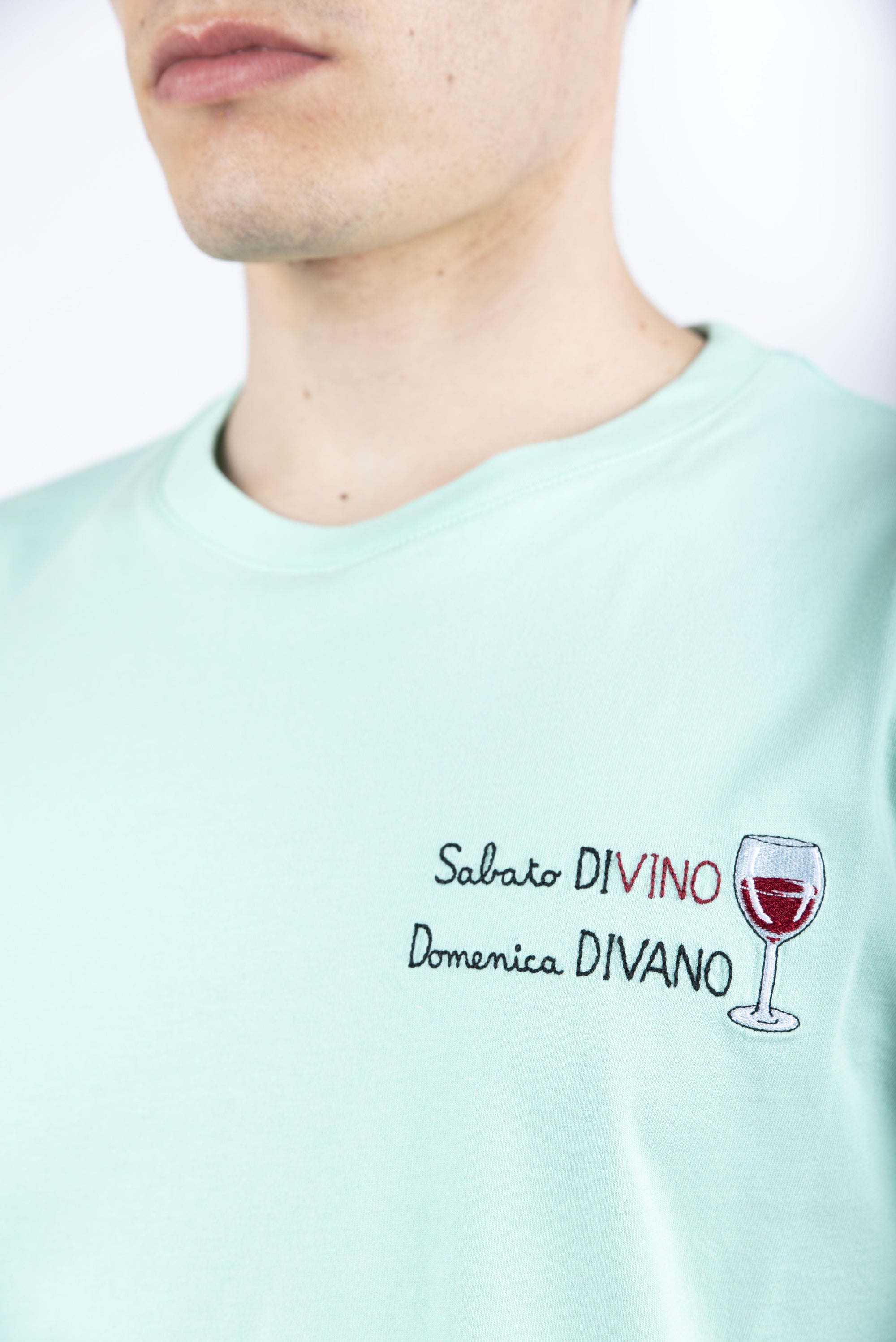 T-shirt Portofino in jersey di cotone Classic Fit con ricamo POT0001 05283H MC2 SAINT BARTH