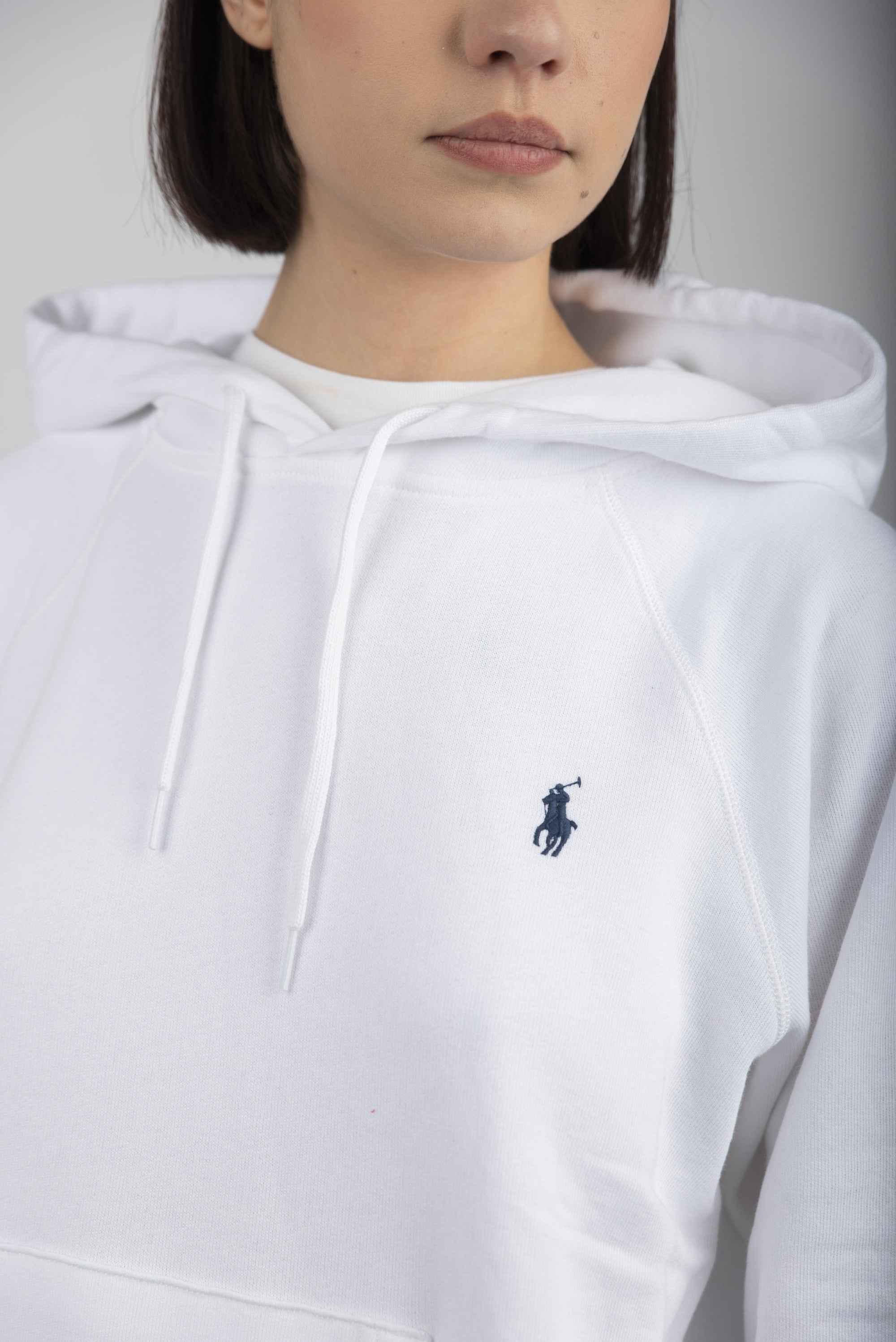 Pullover con cappuccio in felpa bianco 211935583 008 POLO RALPH LAUREN