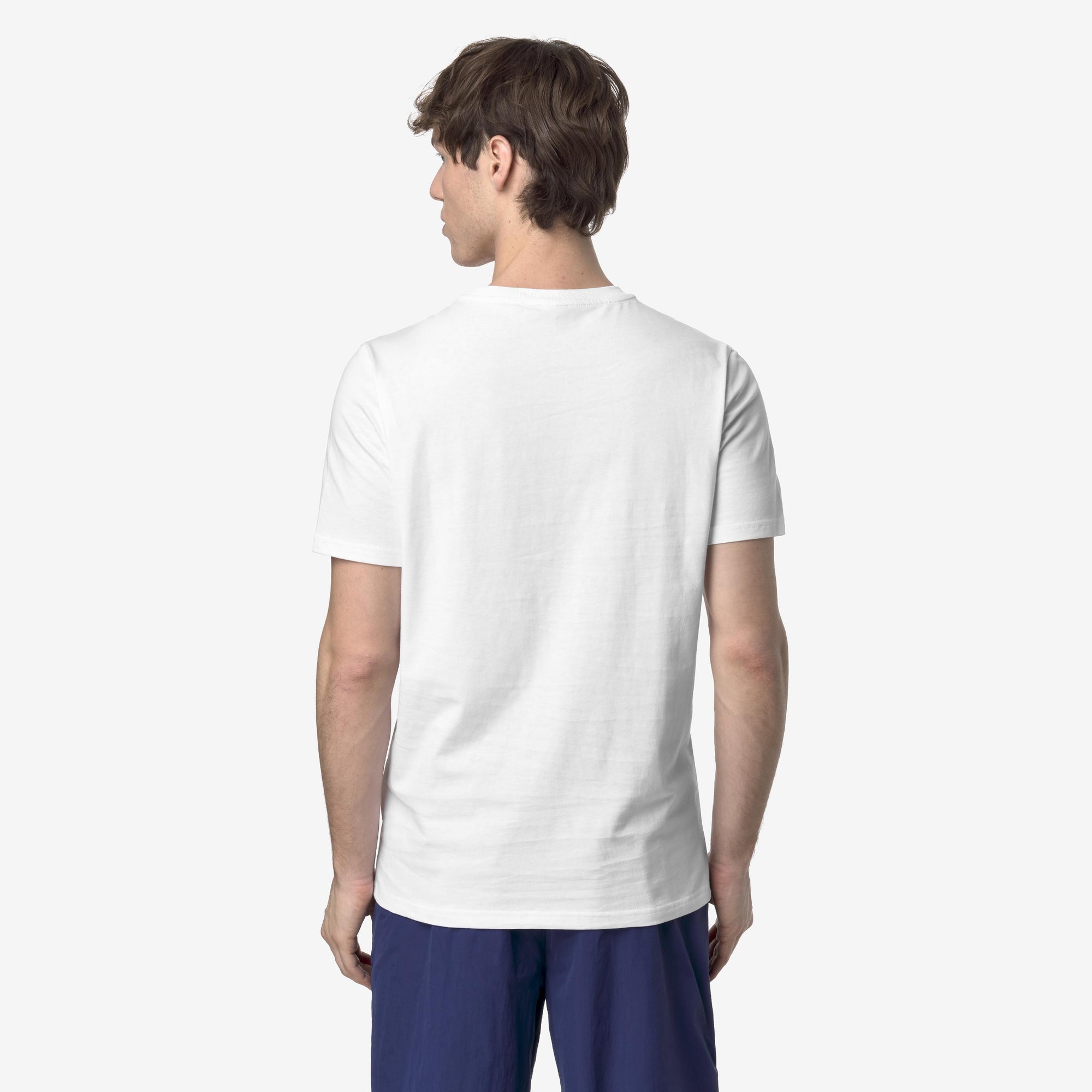 T-shirt casual da uomo in cotone bianco con stampa grafica K3138MW 001 K-WAY