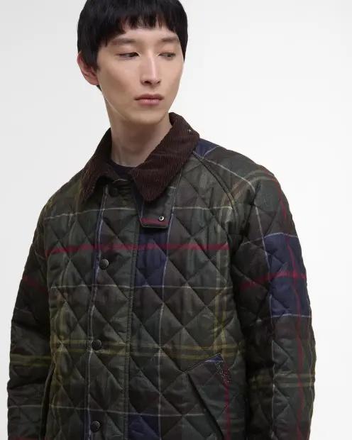 Giacca trapuntata in tartan Transport MQU1869 TN14 BARBOUR