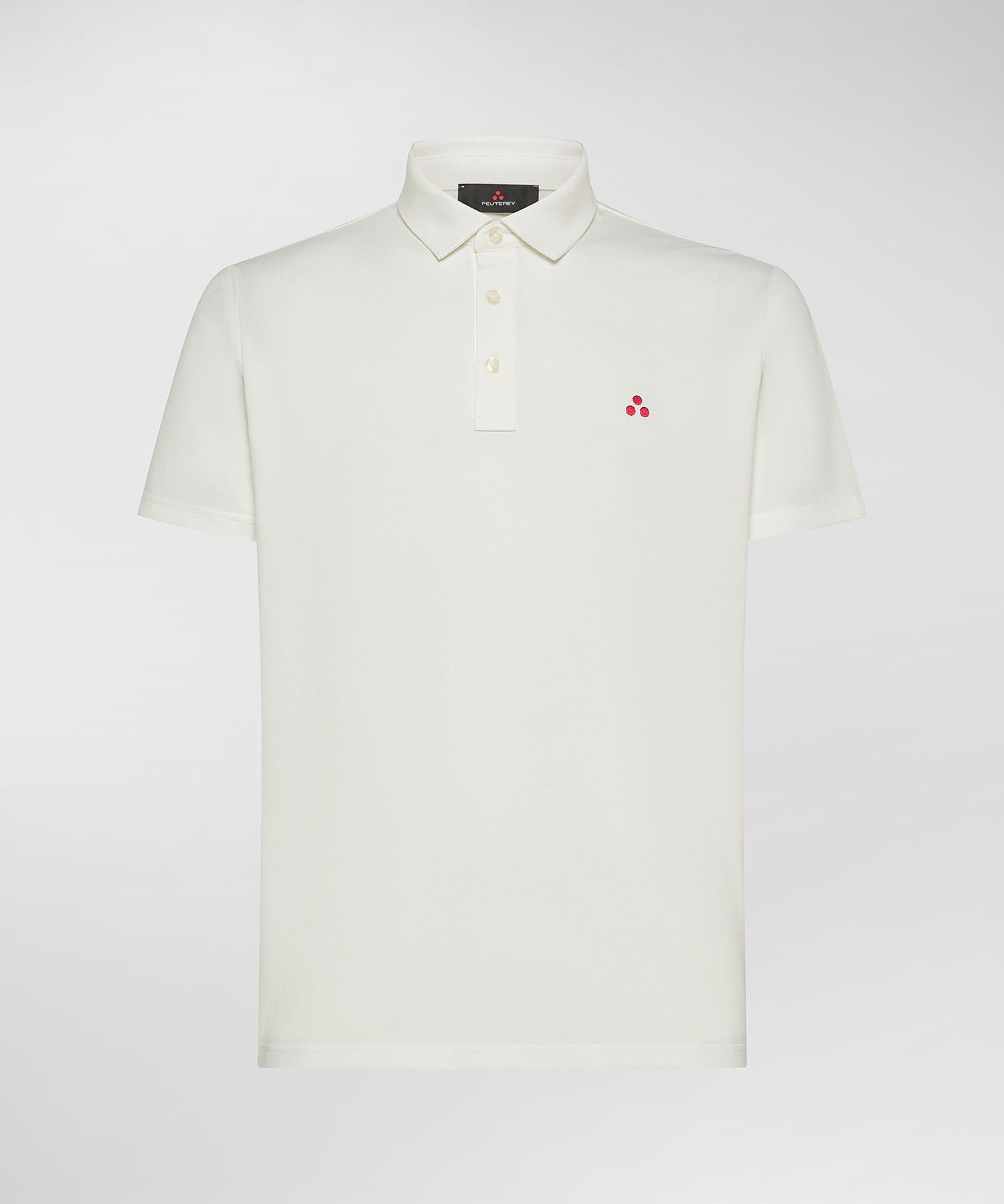 Mezzola 02 Polo in Piqué di cotone stretch papiro PEU5471 730 PEUTEREY