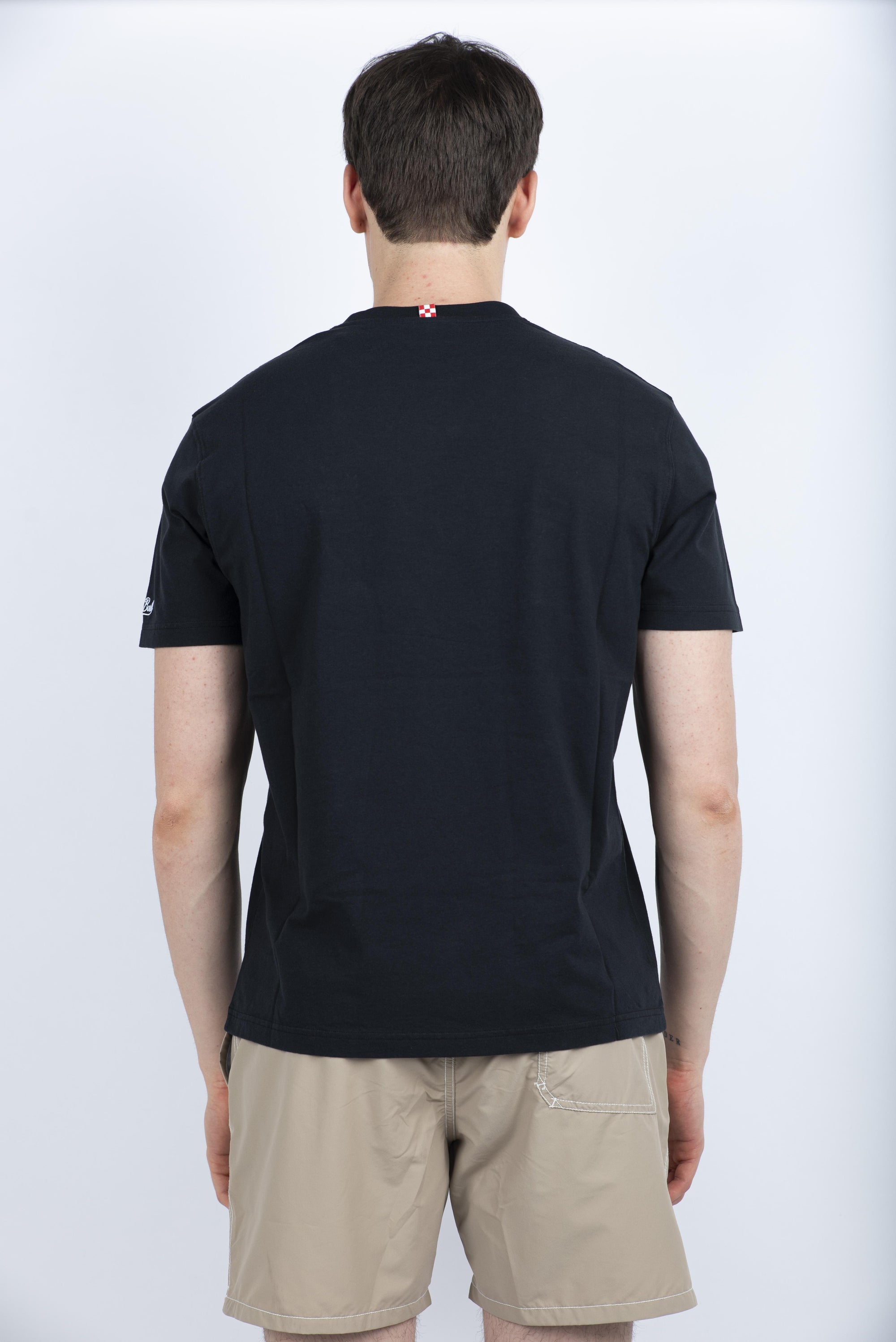 T-shirt Portofino in jersey di cotone Classic Fit con ricamo POT0001 00052H MC2 SAINT BARTH