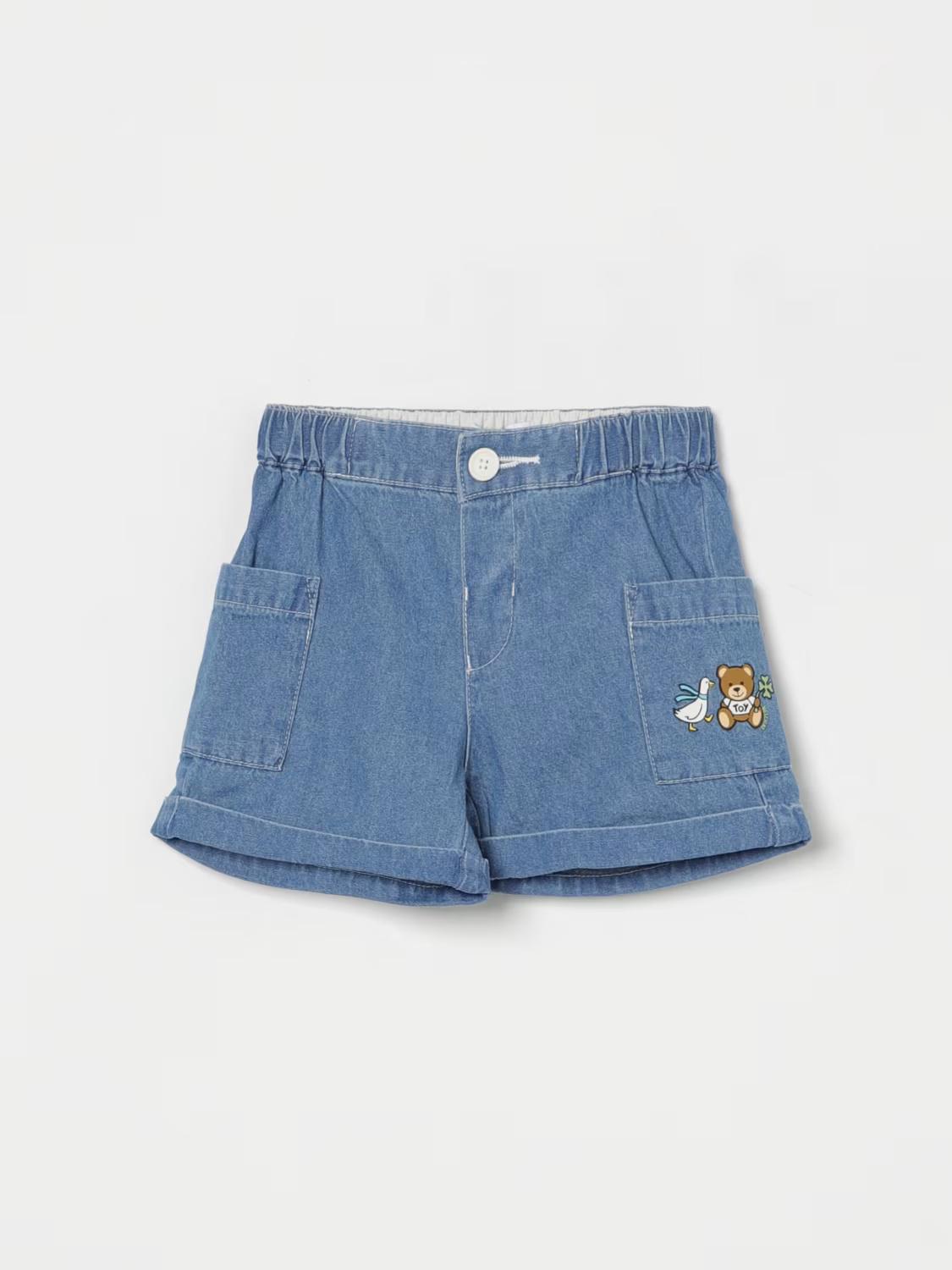 Pantaloncino in denim Teddy Bear MUQ019L0E13 40933 MOSCHINO BABY