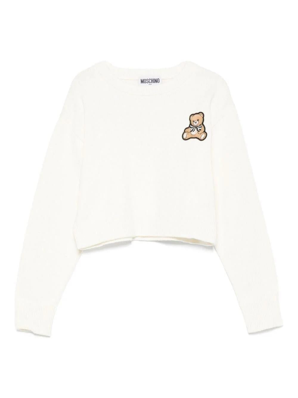 Maglione con motivo Teddy Bear HDW029LHE66 10063 MOSCHINO KID