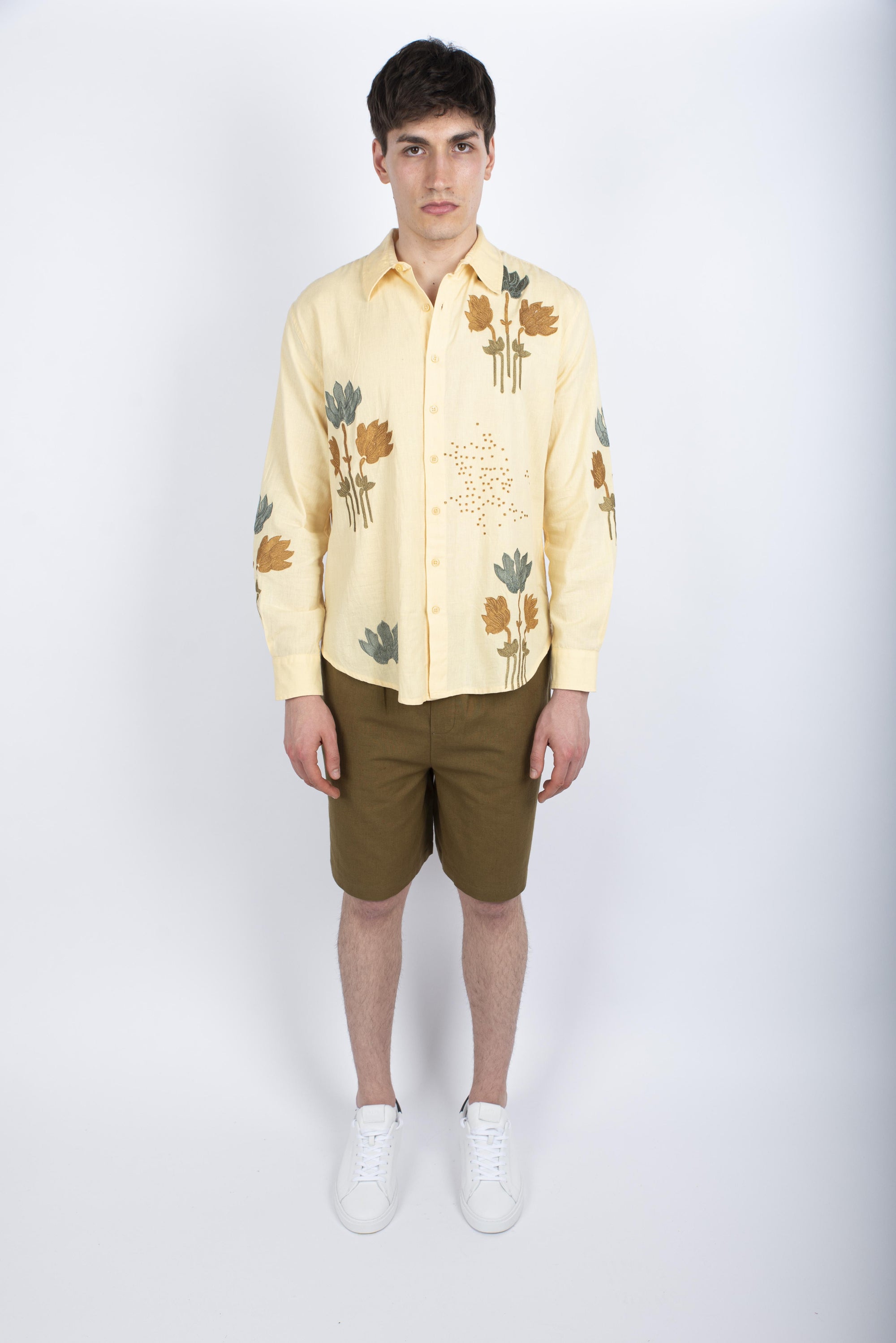 Camicia con ricami Amaranto Uomo B6D0019 DU201M AMARANTO