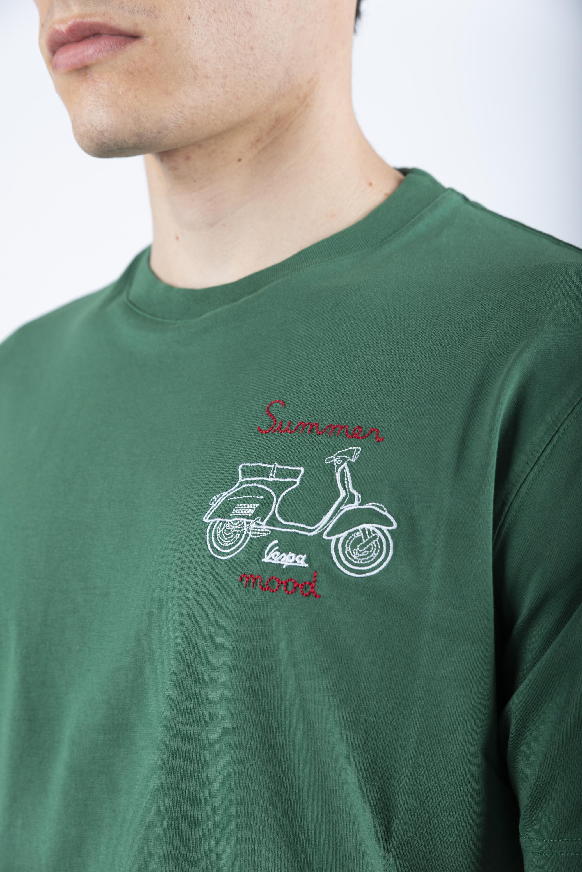 T-shirt Man in cotone con ricamo Special Edition TSHM001 02652H MC2 SAINT BARTH