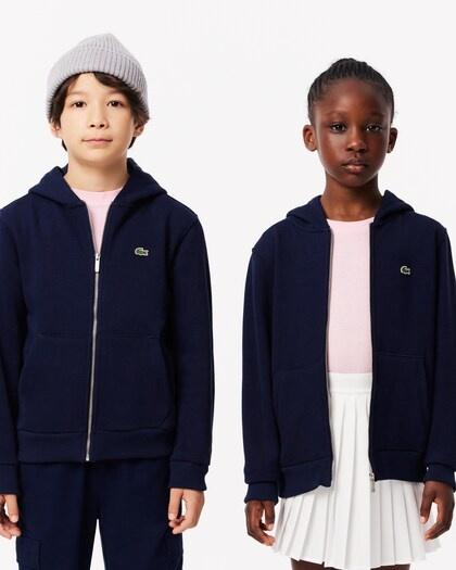 Felpa con cappuccio e zip in pile 847027 UGW LACOSTE