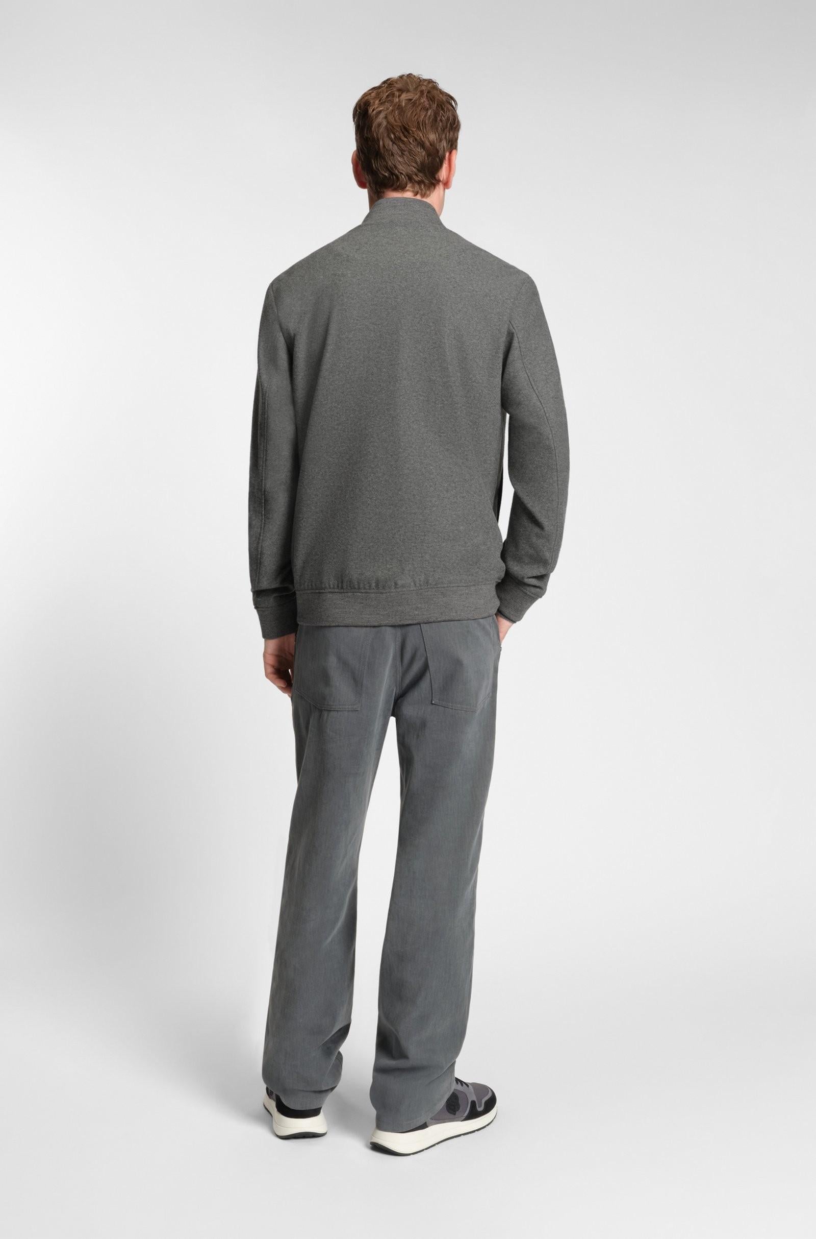 Giubbotto slim fit in flanella elasticizzata spazzolata 50551538 030 BOSS
