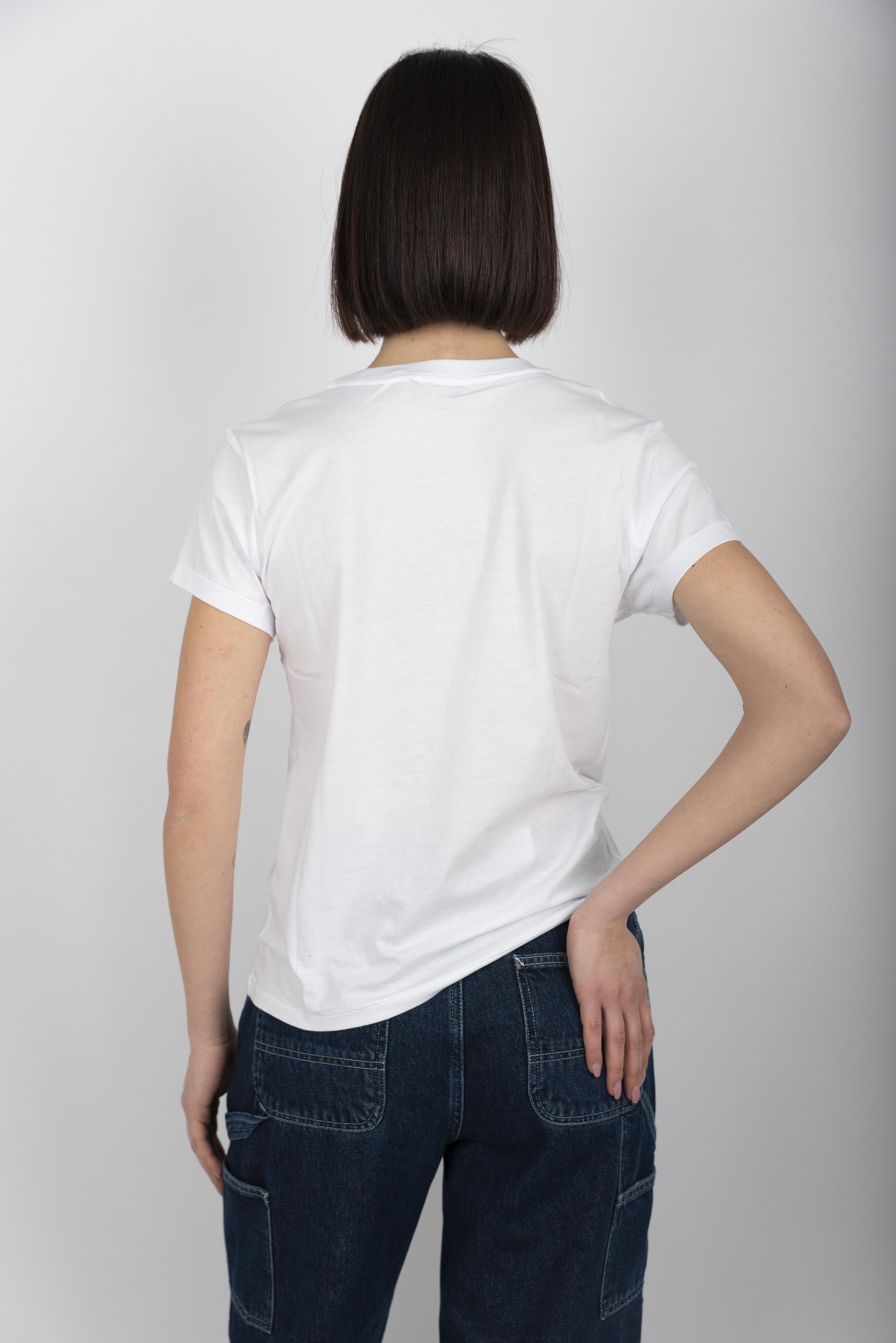 Maglietta in jersey con scollo a V bianco 211902403 001 POLO RALPH LAUREN