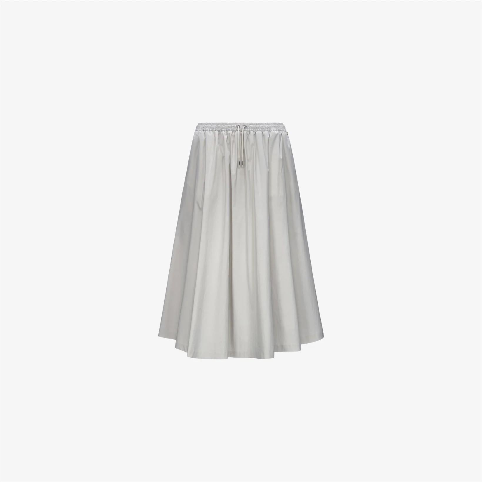 Gonna lunga casual Mosella Light Poplin Tech donna beige con vita regolabile K4147DW 634 K-WAY