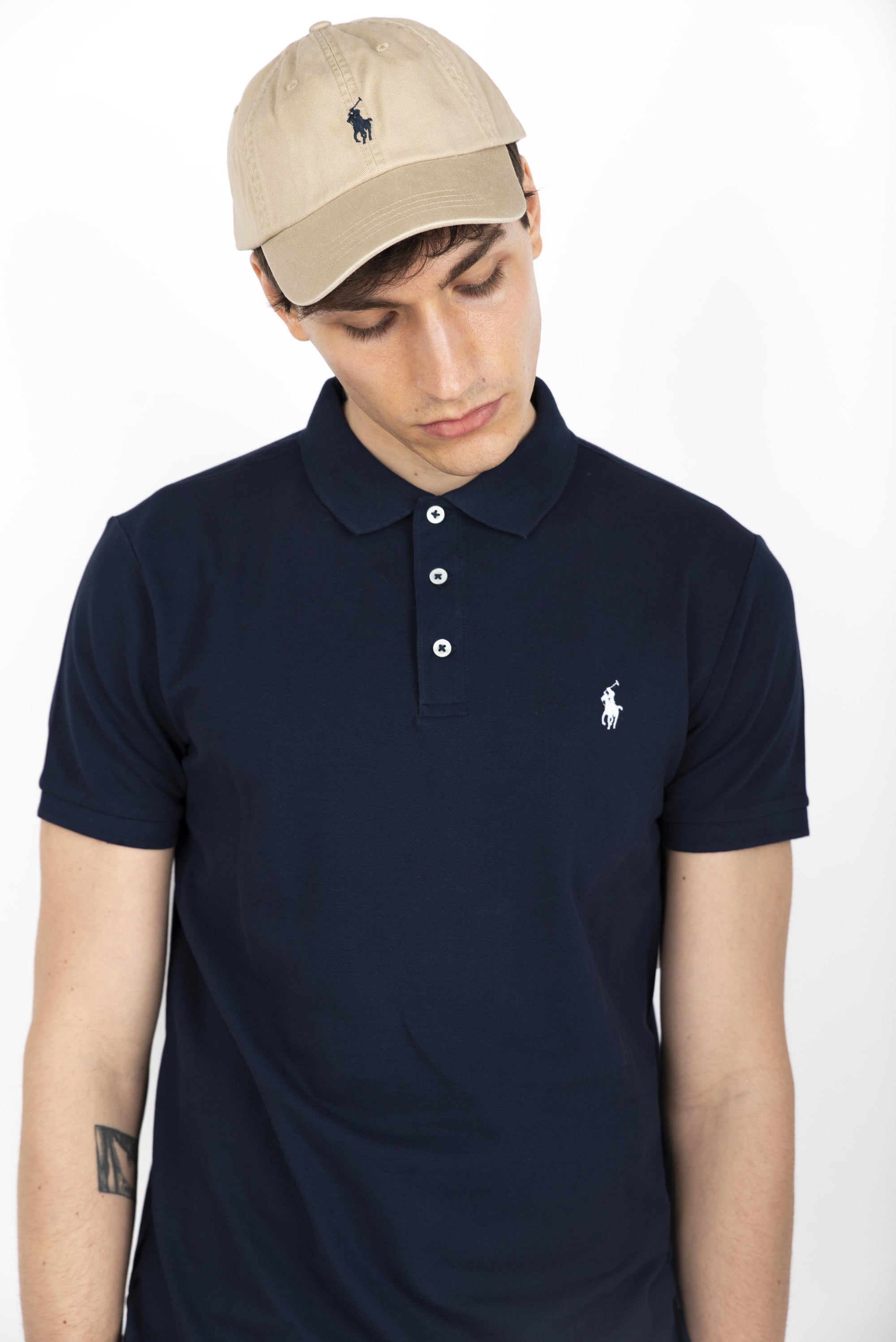 Cappellino da baseball in chino nubuck 710548524 005 POLO RALPH LAUREN