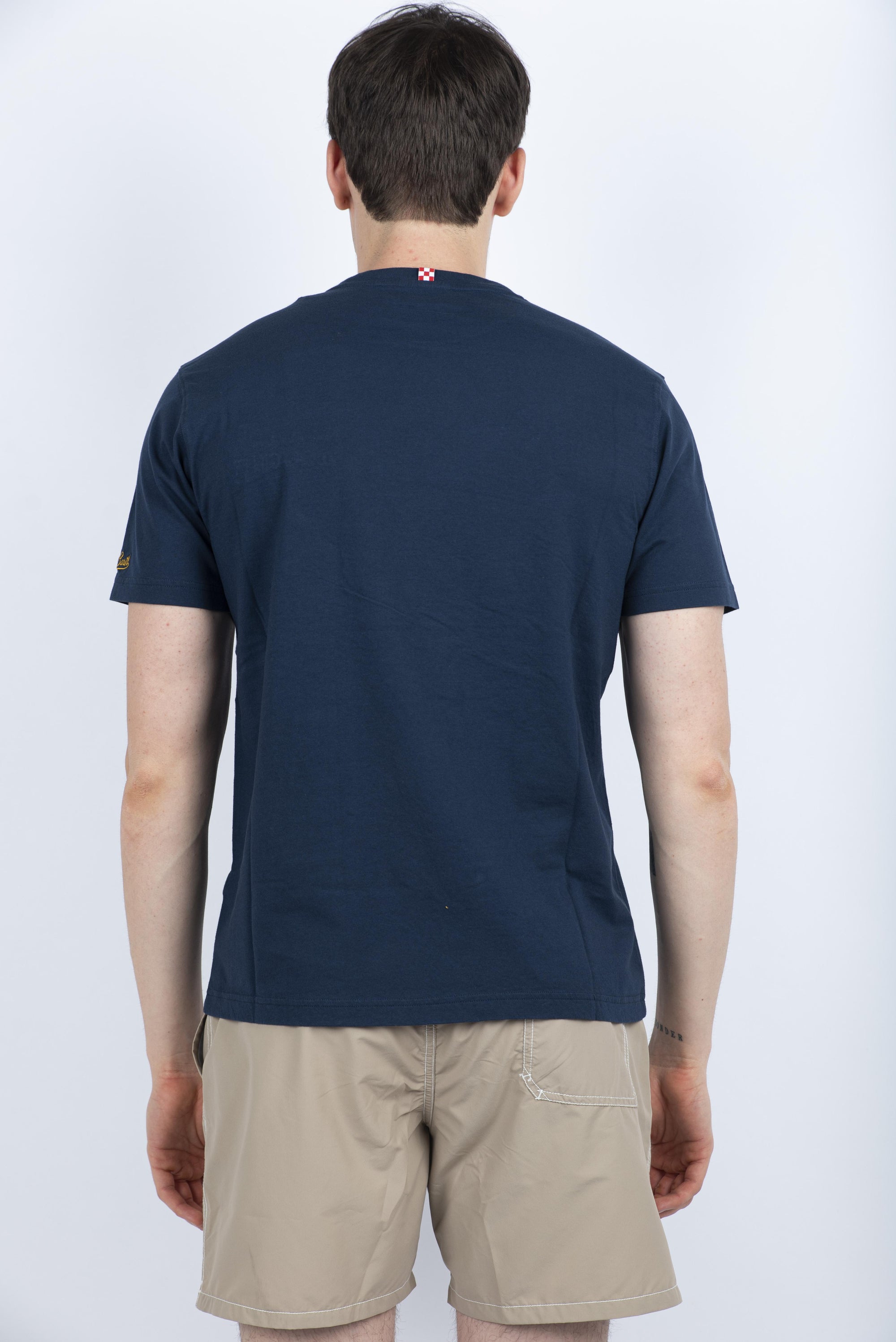 T-shirt Portofino in jersey di cotone Classic Fit con ricamo POT0001 05280H MC2 SAINT BARTH