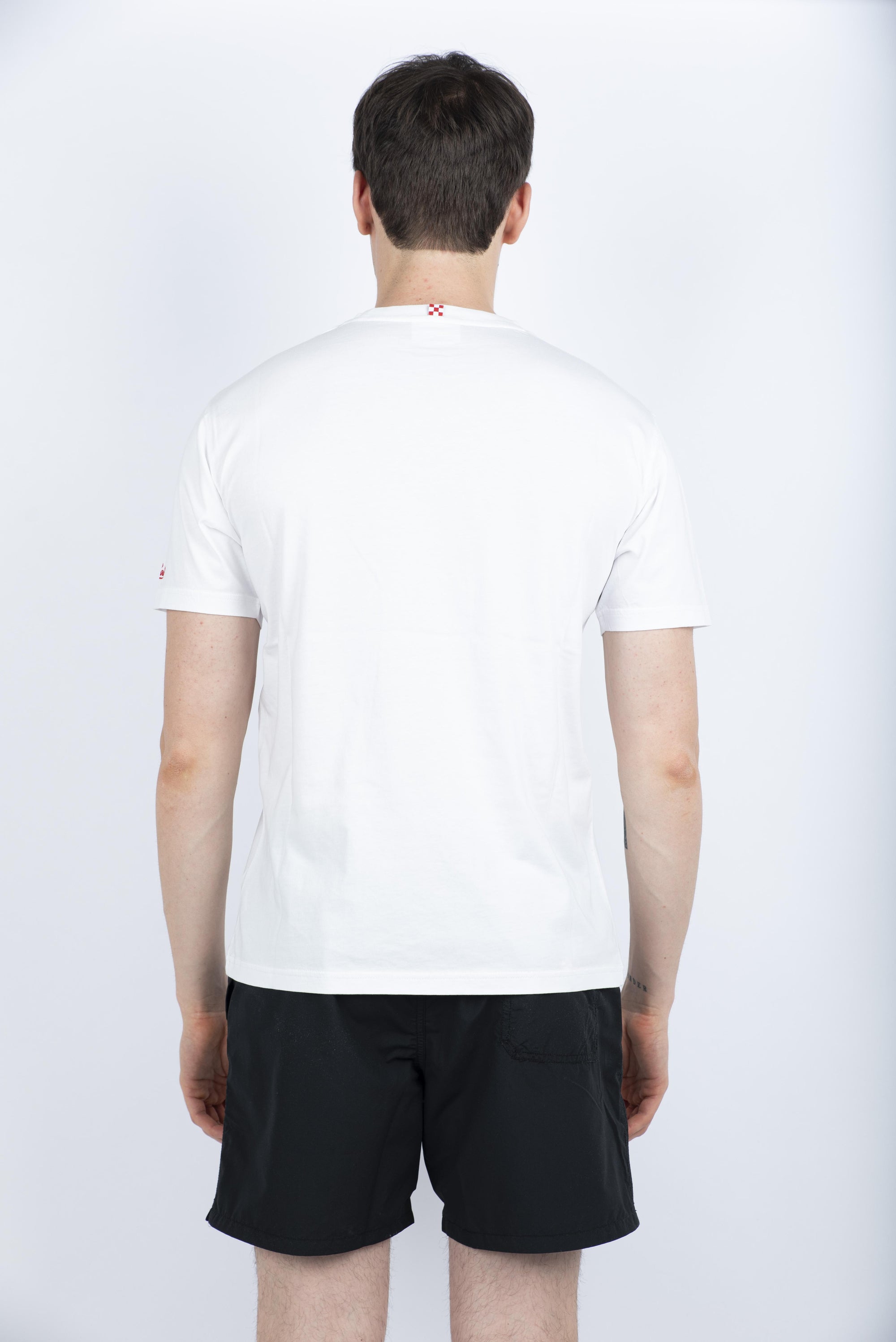 T-shirt Man in cotone con ricamo Special Edition TSHM001 05381H MC2 SAINT BARTH