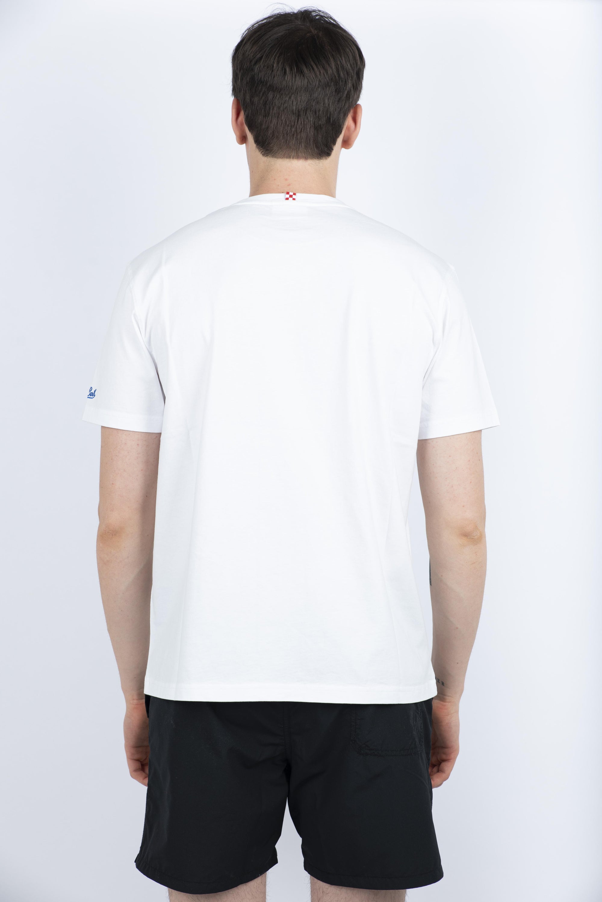 T-shirt Portofino in jersey di cotone Classic Fit con ricamo POT0001 02485H MC2 SAINT BARTH