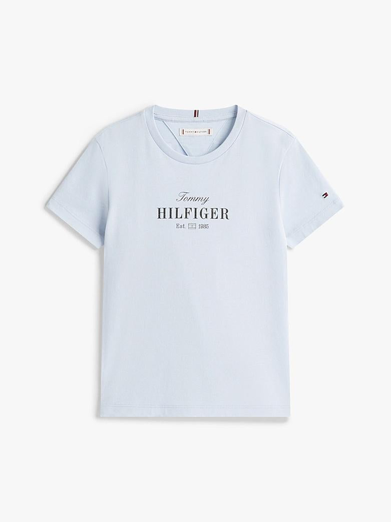 T-shirt con logo glitter KG0KG08524J C1O TOMMY HILFIGER