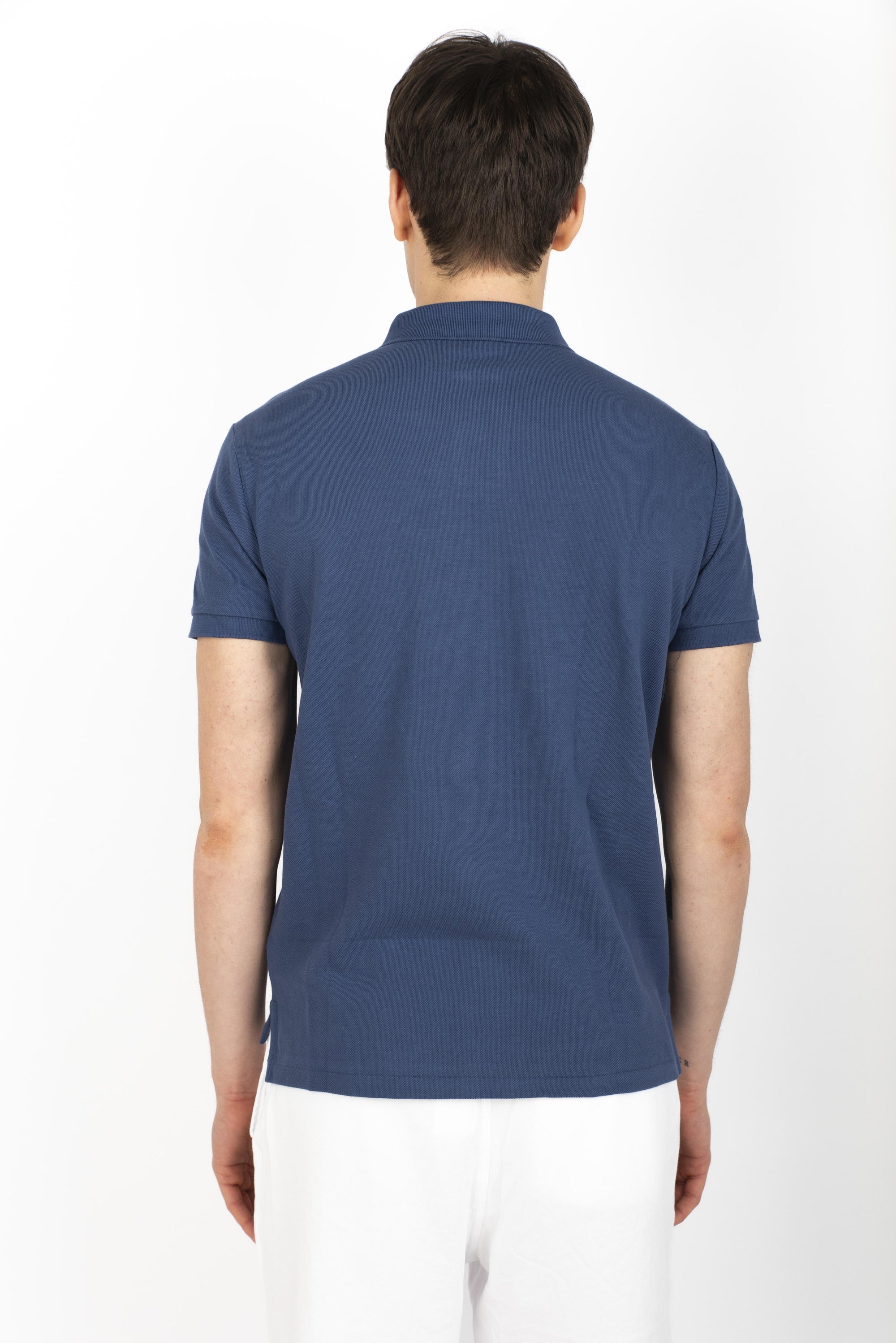 Polo navy in piqué Slim Fit 710680784 410 POLO RALPH LAUREN