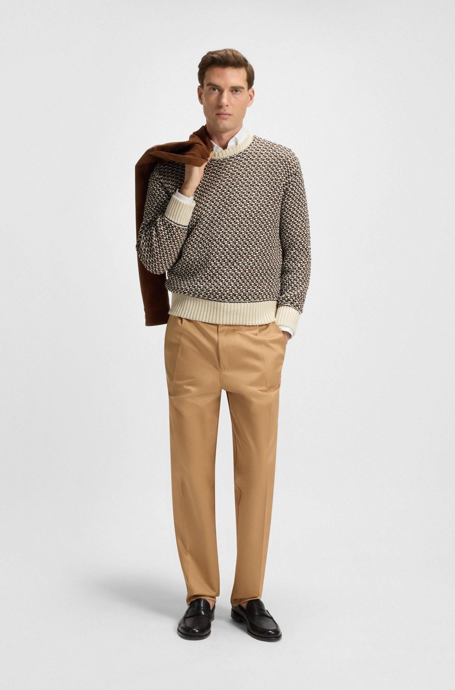 Maglione in cotone con una lavorazione pregiata 50543159 131 BOSS