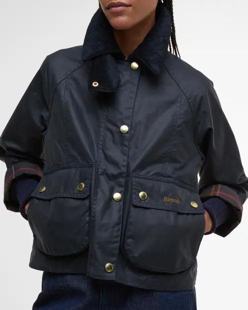 Giacca cerata Beadnell dal taglio crop LWX1403 NY92 BARBOUR