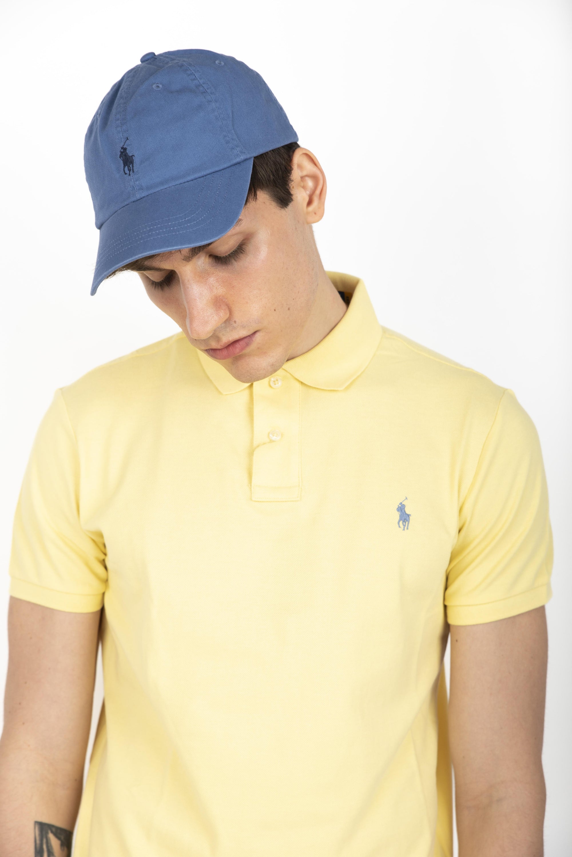 Cappellino in chino di cotone blu 710667709 148 POLO RALPH LAUREN