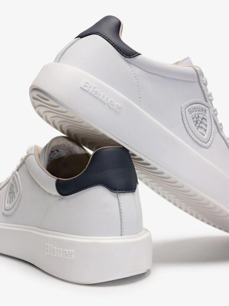 Scarpe uomo in pelle BUCK01LEA BLKWHI BLAUER SHOES
