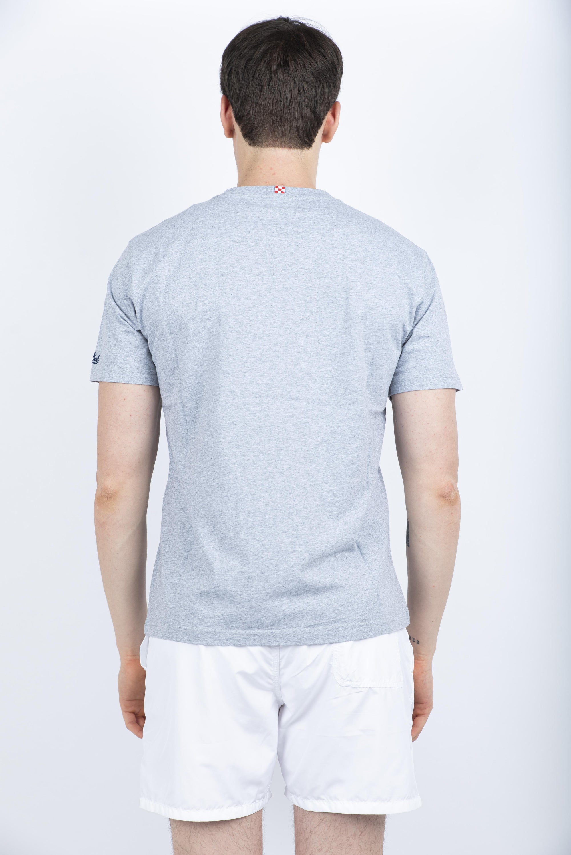 T-shirt Portofino in jersey di cotone Classic Fit con ricamo POT0001 05281H MC2 SAINT BARTH