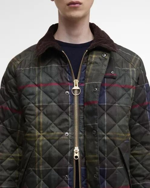 Giacca trapuntata in tartan Transport MQU1869 TN14 BARBOUR