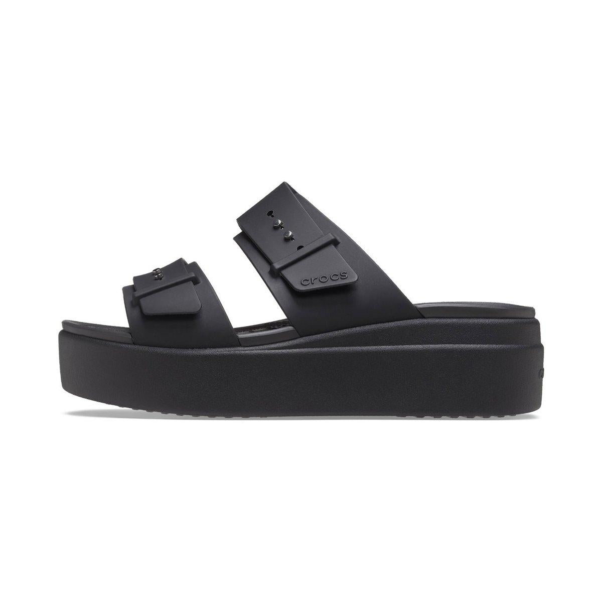Brooklyn Sandal Low Wedge Donna Black CR207431 BLK CROCS