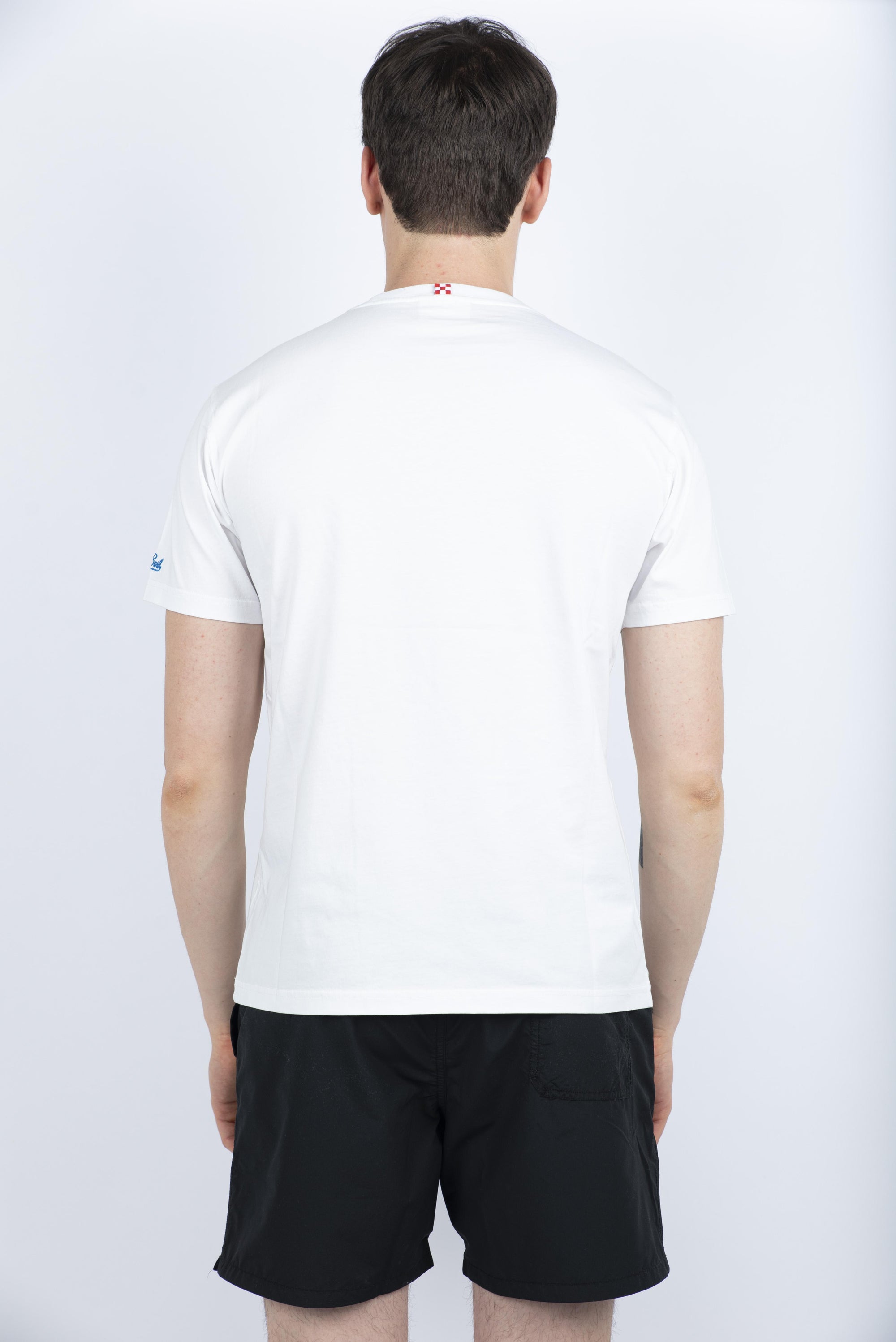 T-shirt Portofino in jersey di cotone Classic Fit con ricamo POT0001 05275H MC2 SAINT BARTH