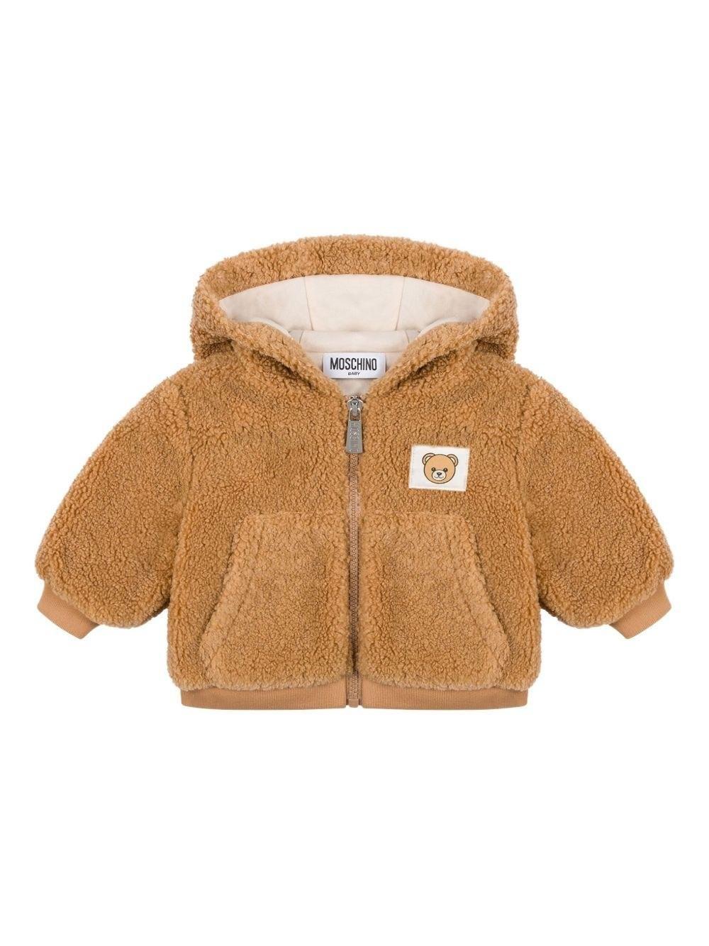 Giacca per neonati con applicazione Bear MUA008LIA00 20351 MOSCHINO BABY