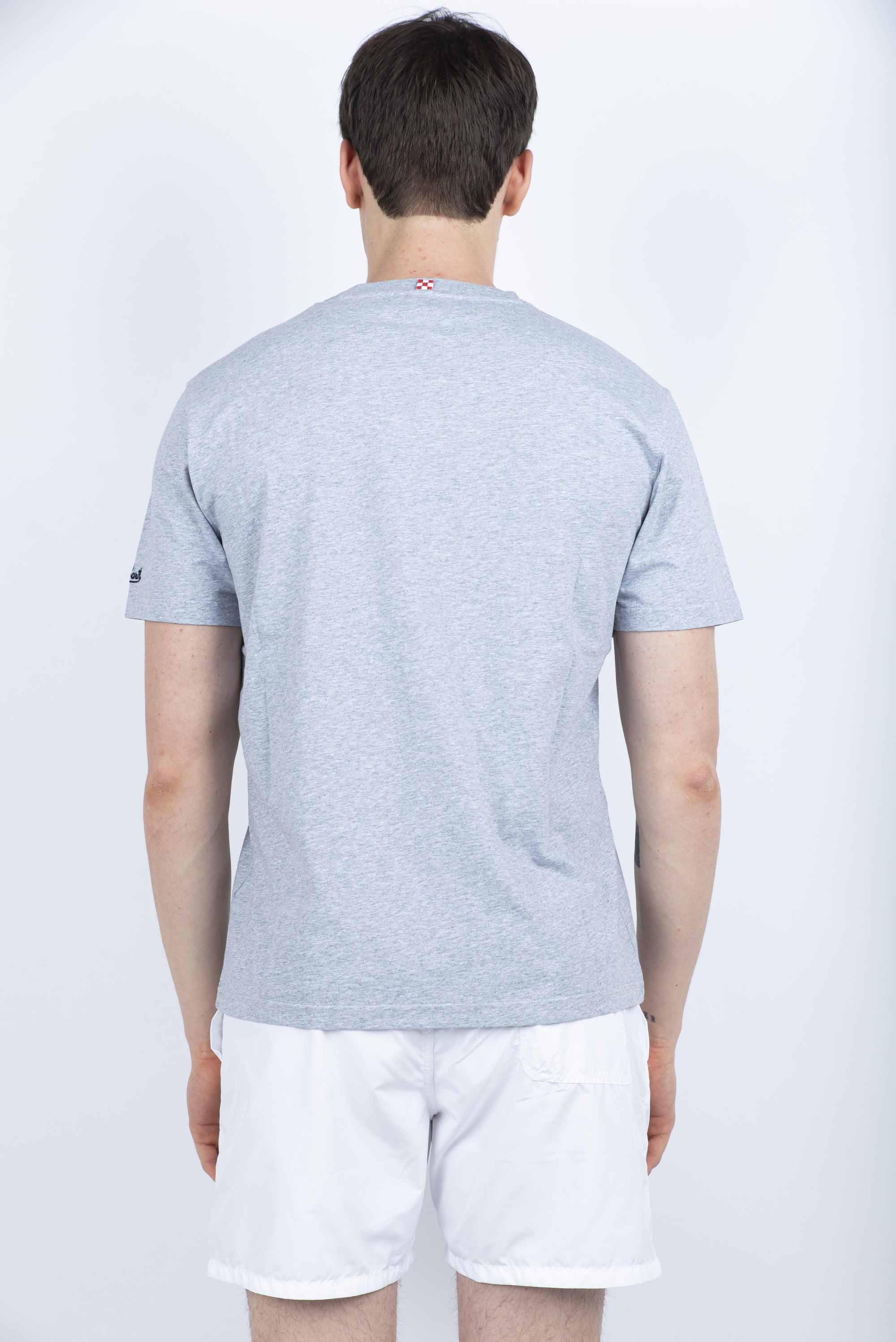 T-shirt Portofino in jersey di cotone Classic Fit con ricamo POT0001 05269H MC2 SAINT BARTH