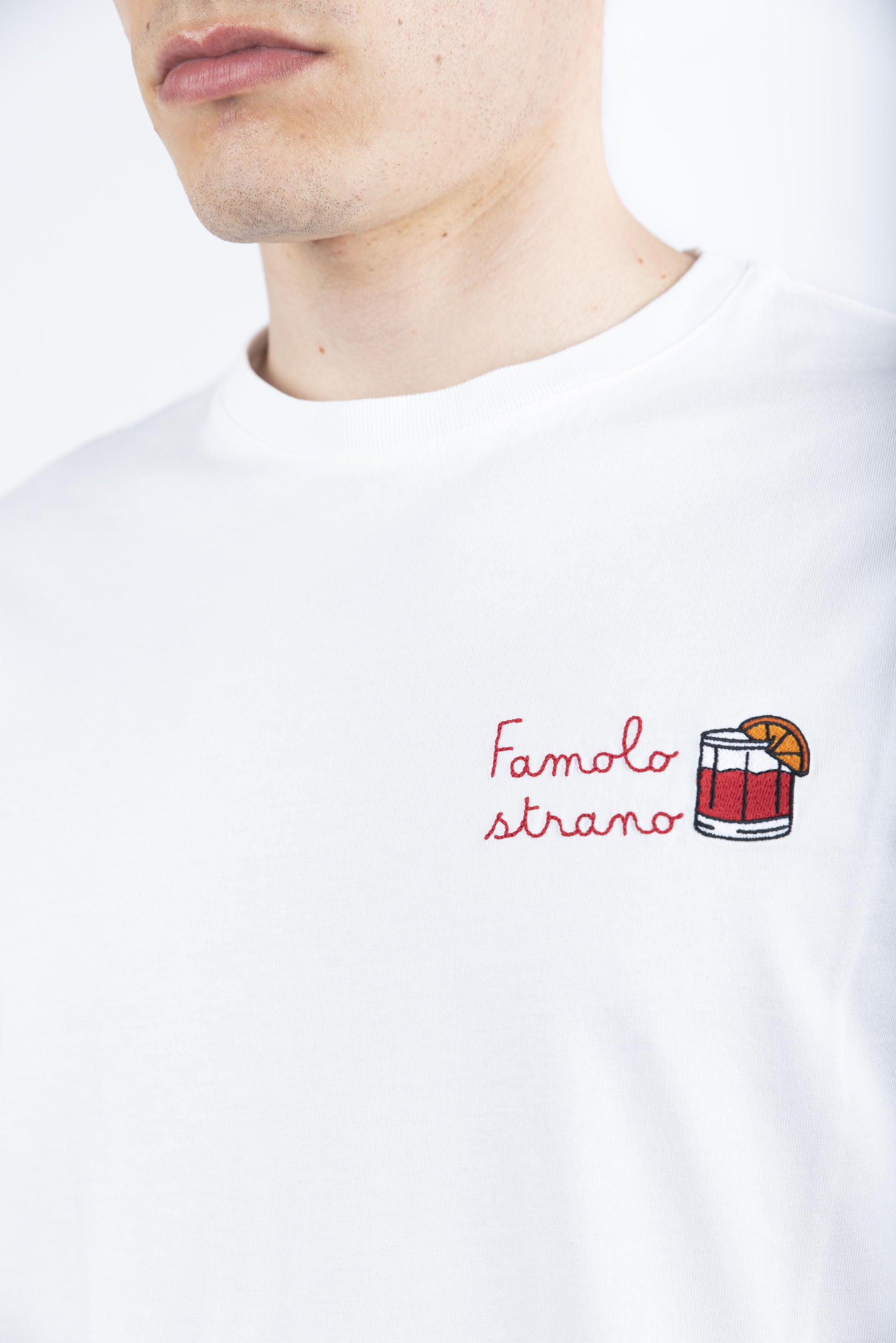 T-shirt Portofino in jersey di cotone Classic Fit con ricamo POT0001 05268H MC2 SAINT BARTH