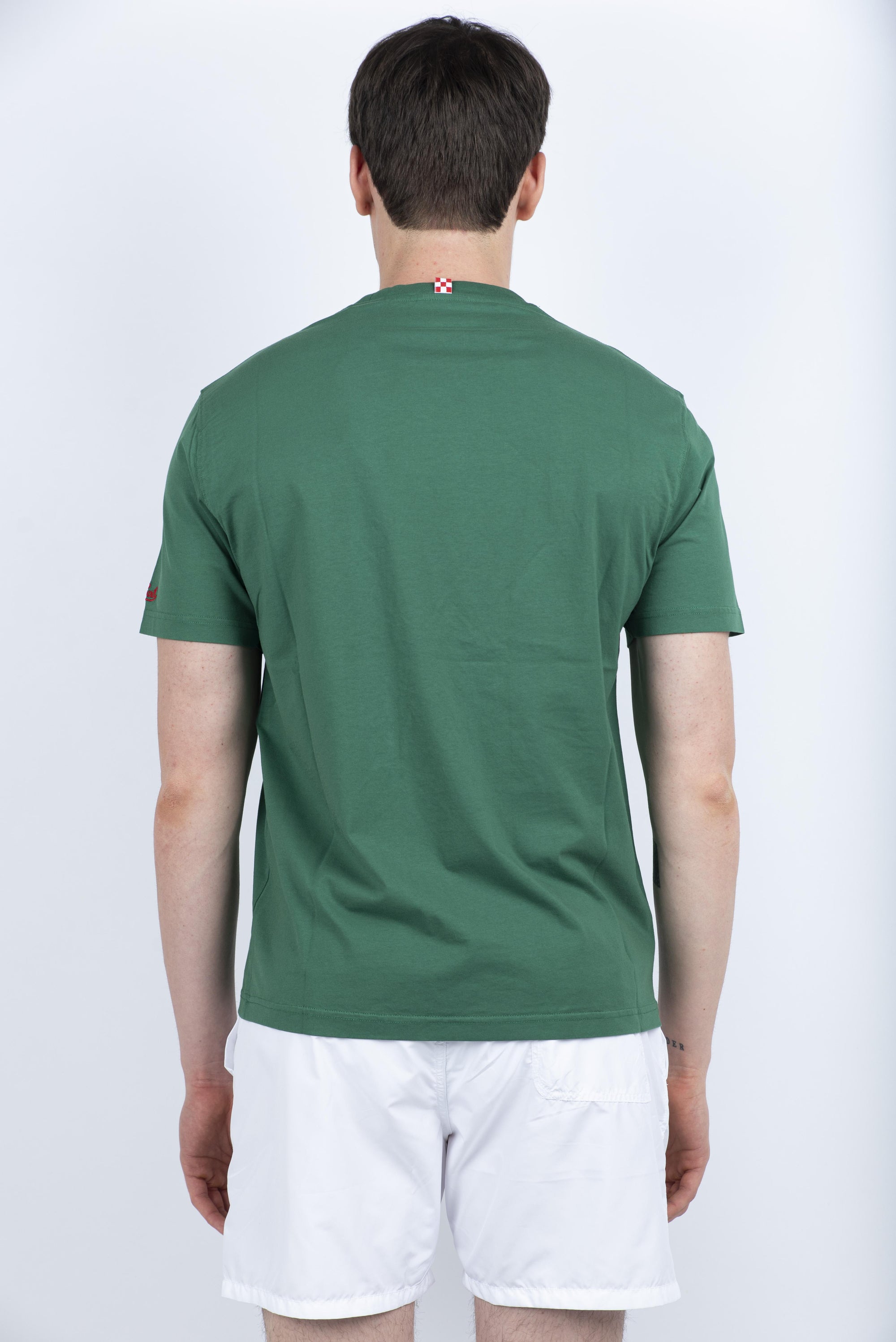 T-shirt Man in cotone con ricamo Special Edition TSHM001 02652H MC2 SAINT BARTH